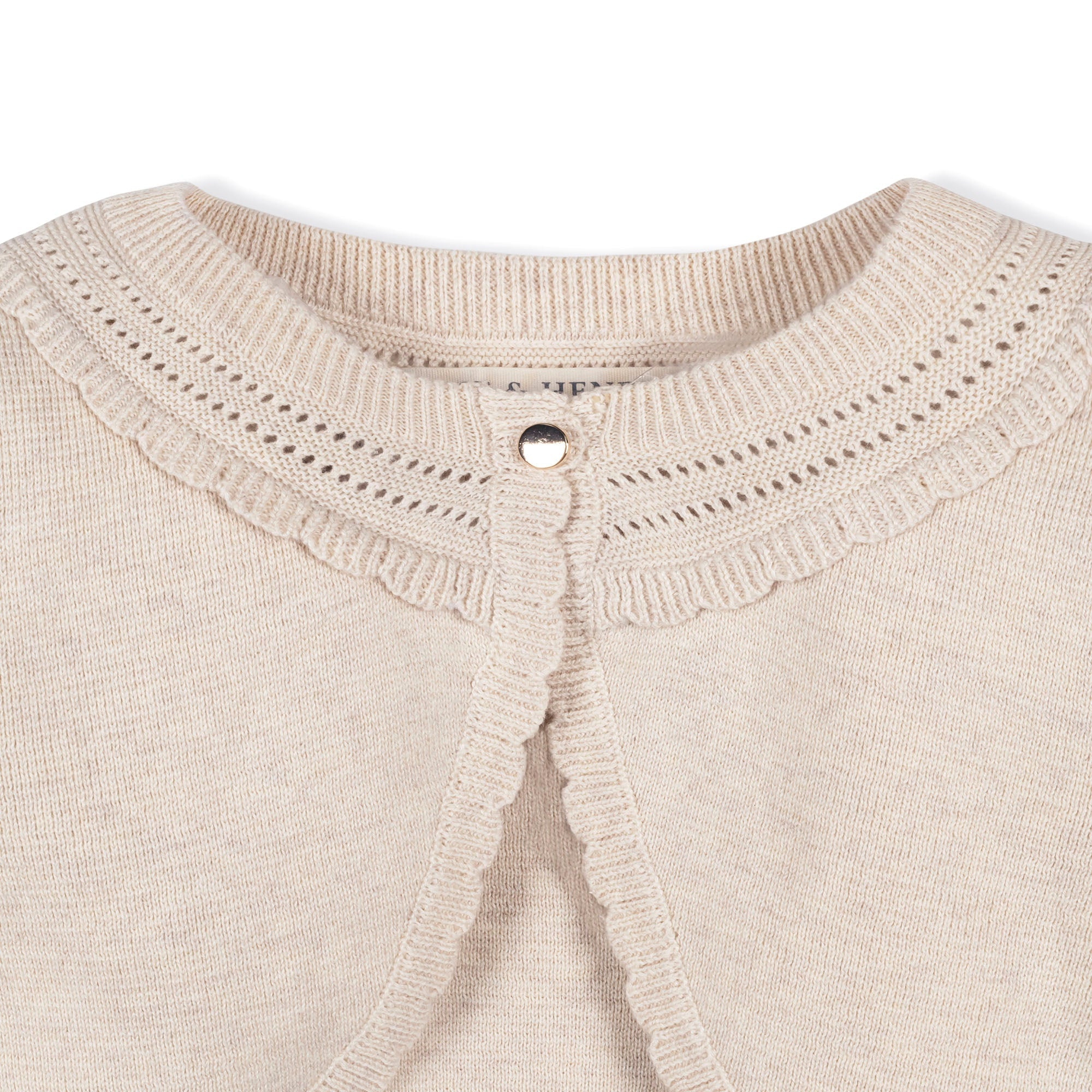 Adorable Cropped Cardigan for Baby Girls - Organic Cotton with Pearlized Buttons - Triniskies