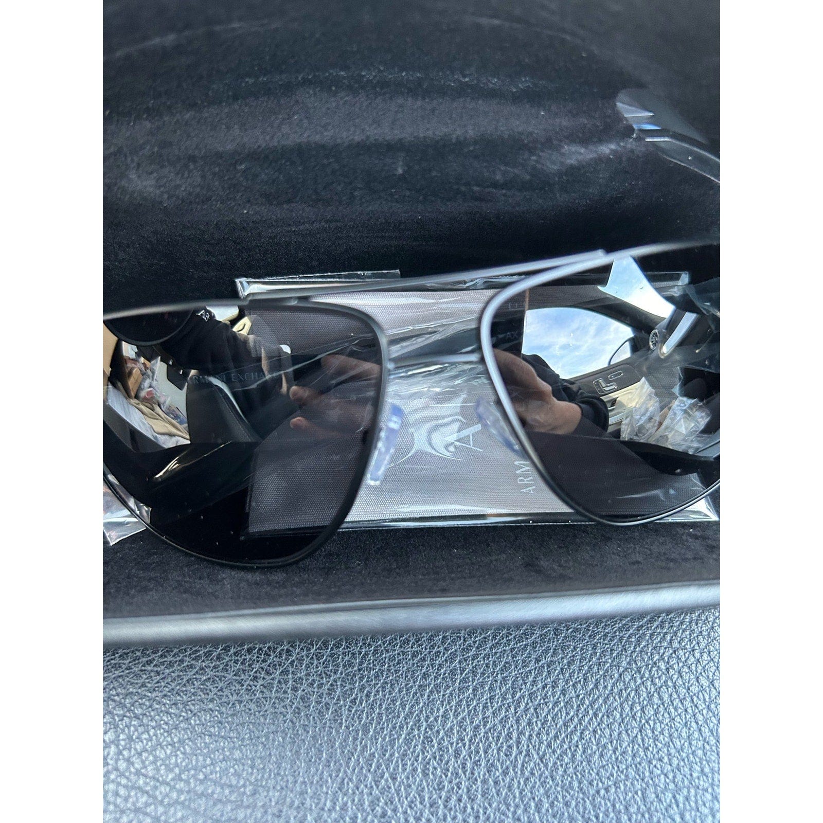 Armani Exchange Men's Sunglasses, Matte Black Frame, Grey Lenses, 62MM, Full Rim - Triniskies