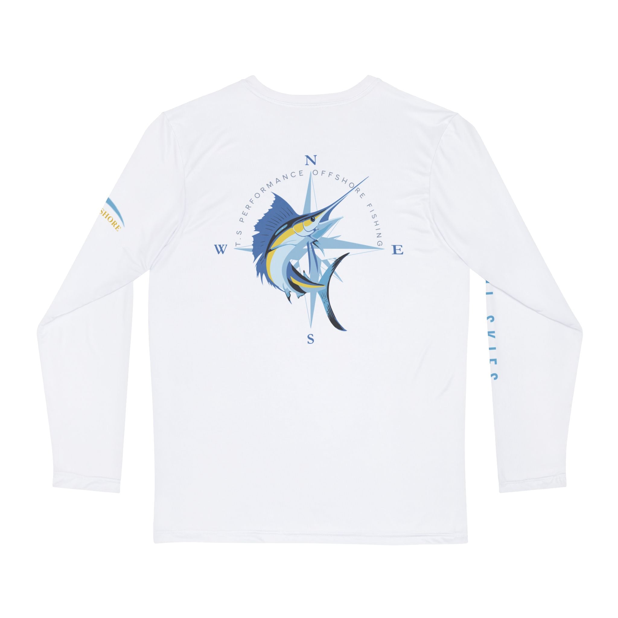 Atlantic Sailfish Long Sleeve Performance Fishing Shirt UV Protection Unisex Angler Tee - Triniskies