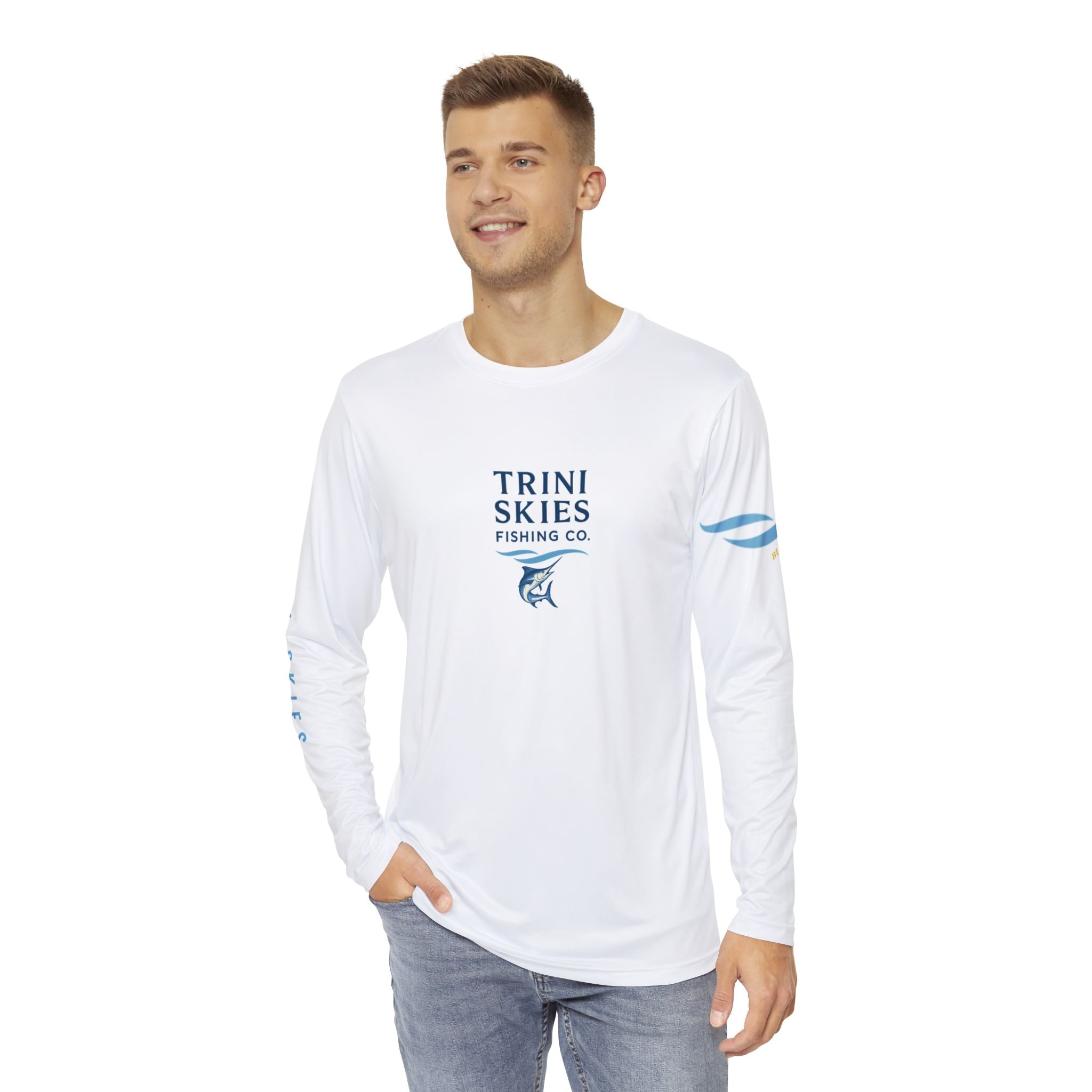 Atlantic Sailfish Long Sleeve Performance Fishing Shirt UV Protection Unisex Angler Tee - Triniskies