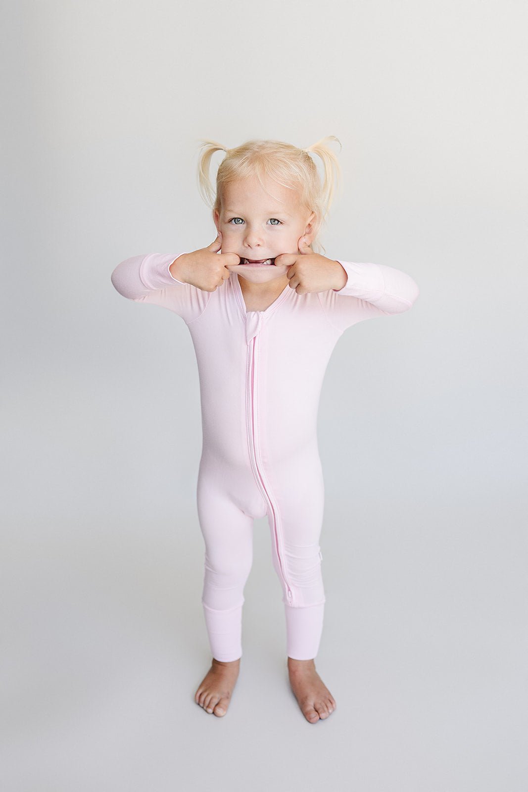 Bamboo Convertible Zip Footie – Infant & Toddler Pajamas with Fold - Over Feet - Triniskies