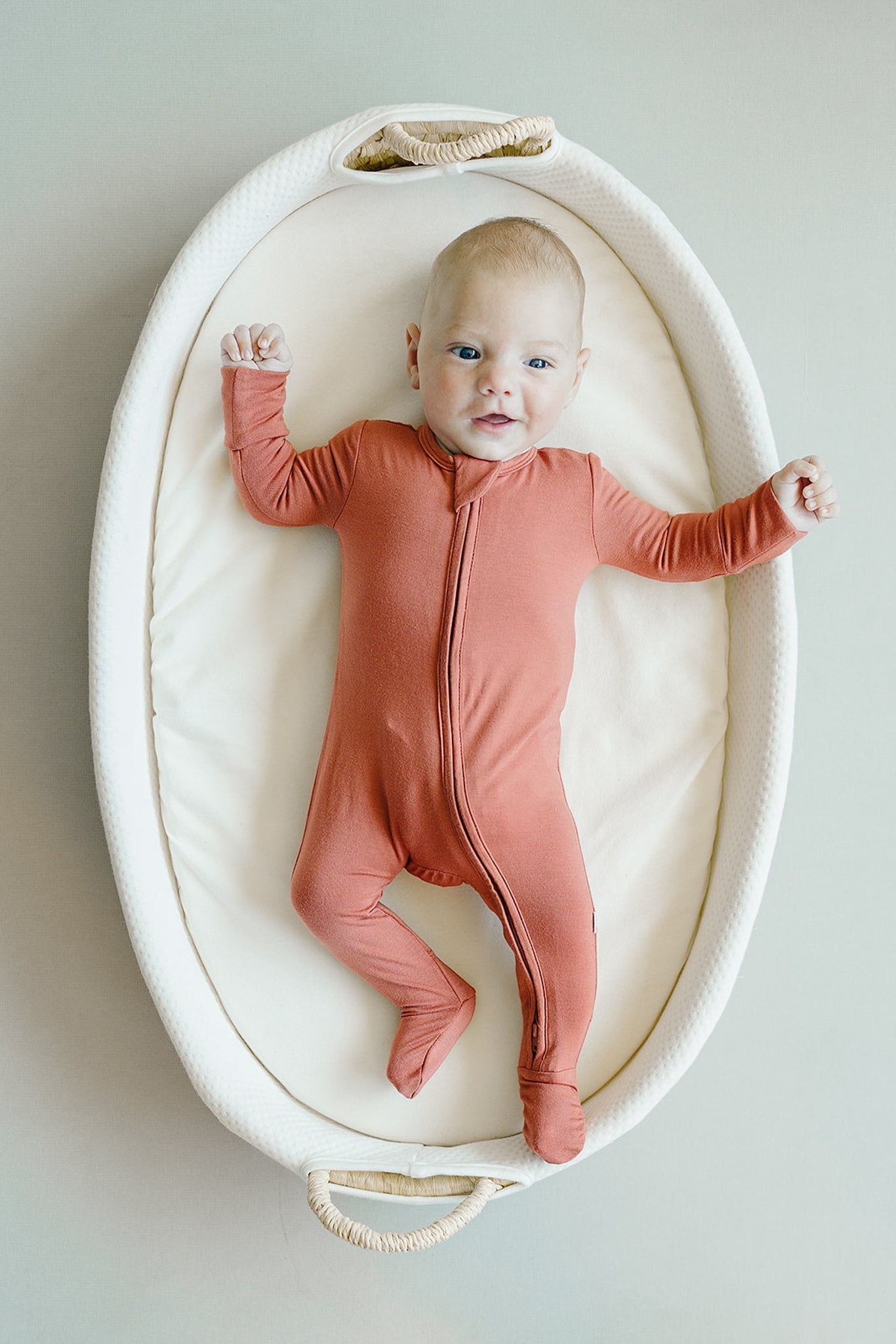 Bamboo Zip Footie – Soft Infant Pajamas with Fold - Over Mittens - Triniskies