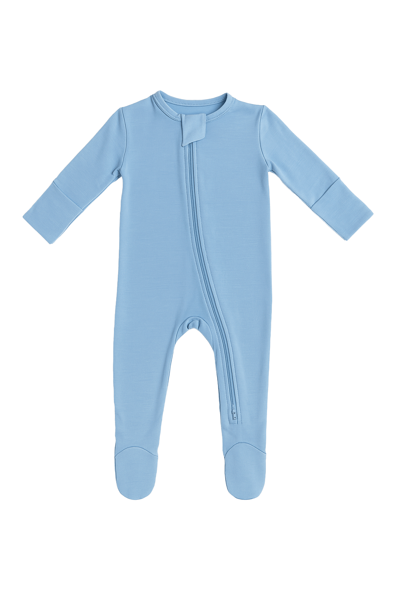 Bamboo Zip Footie – Soft Infant Pajamas with Fold - Over Mittens - Triniskies