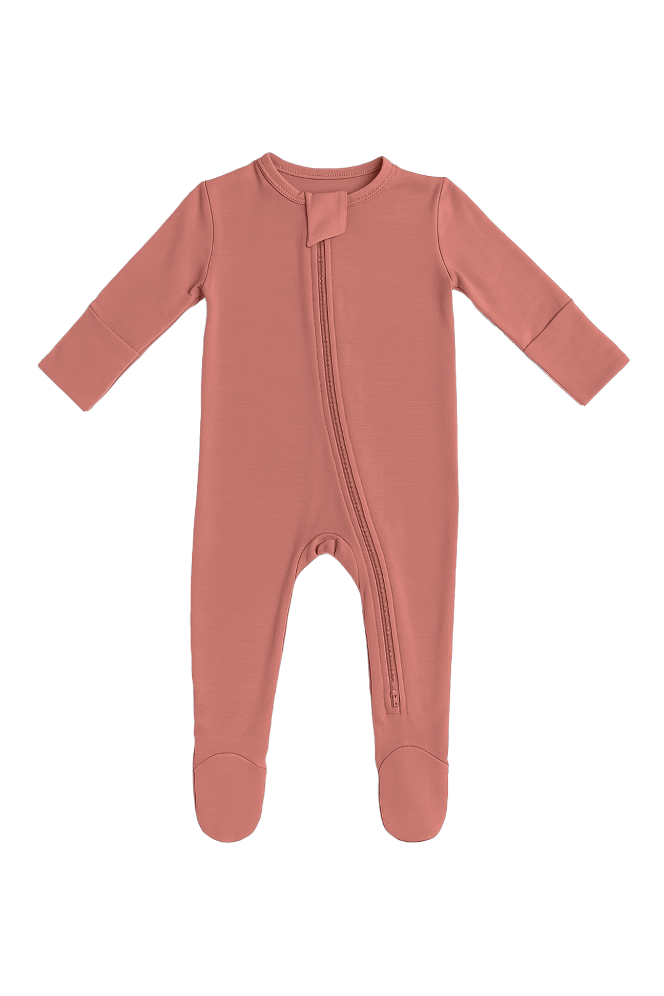Bamboo Zip Footie – Soft Infant Pajamas with Fold - Over Mittens - Triniskies