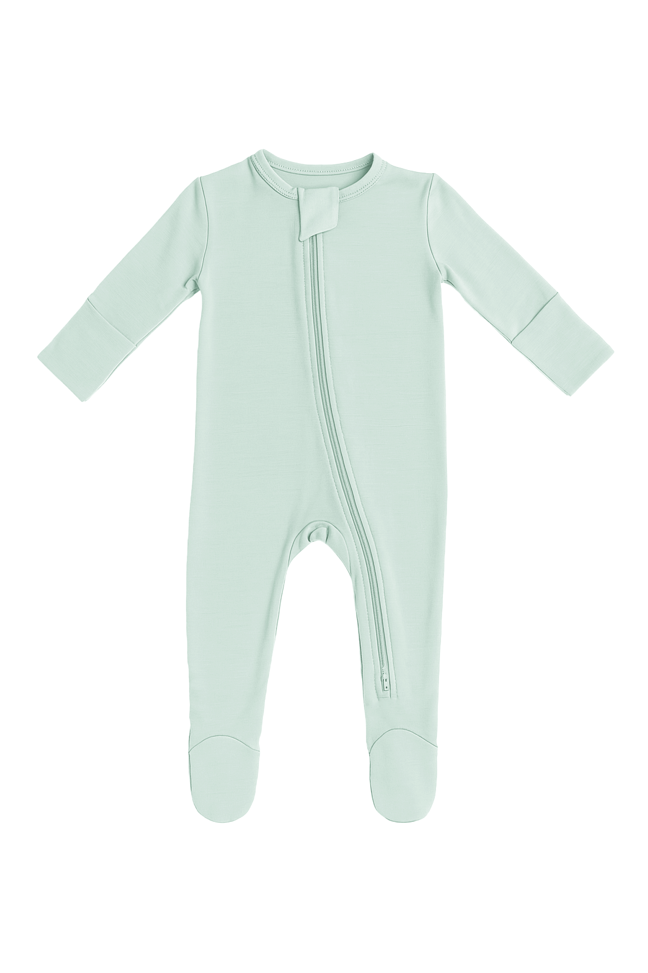 Bamboo Zip Footie – Soft Infant Pajamas with Fold - Over Mittens - Triniskies