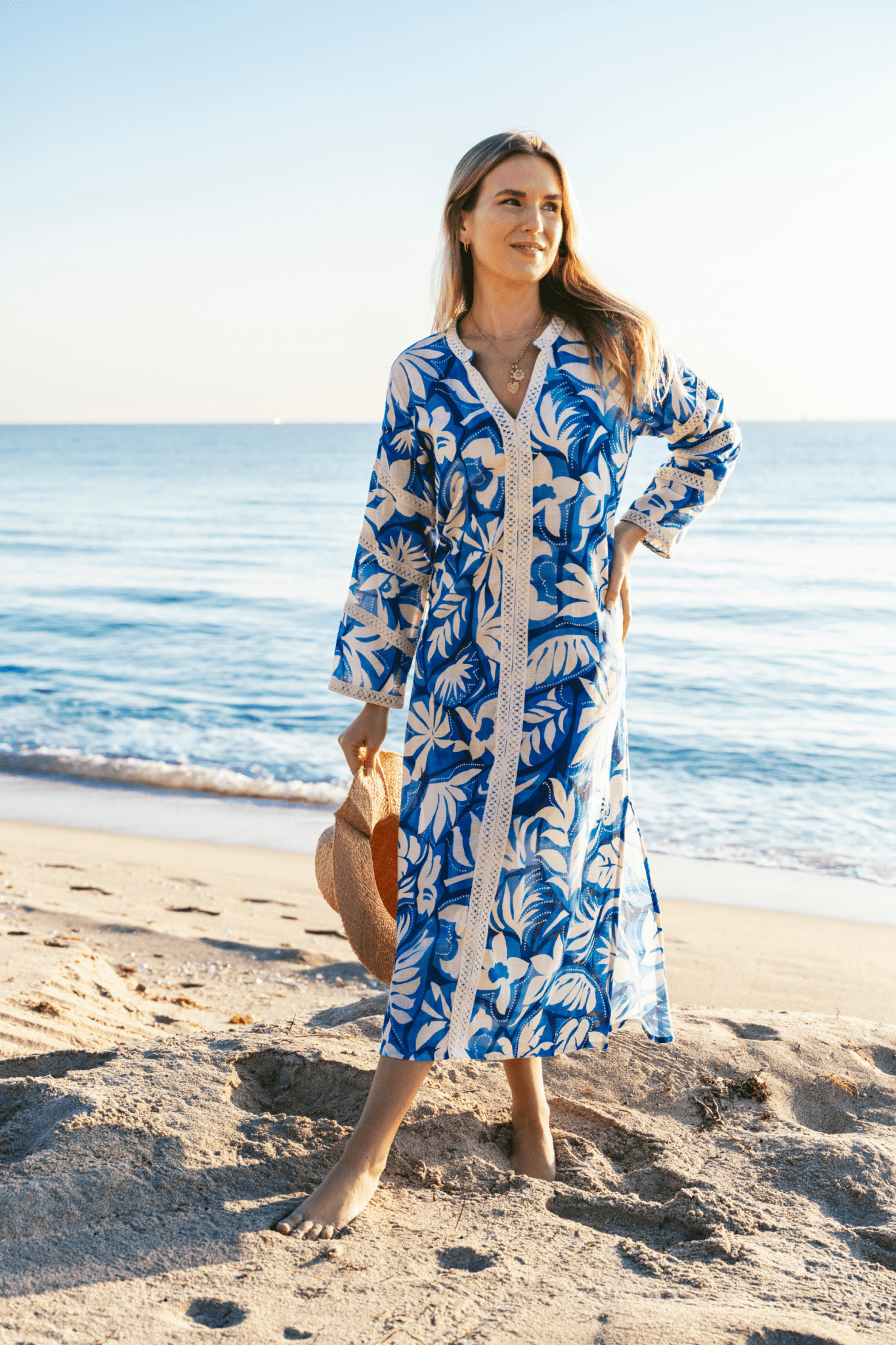 Bardot Dress – Dane Coral Joy Print | Luxury Cotton Resortwear - Triniskies