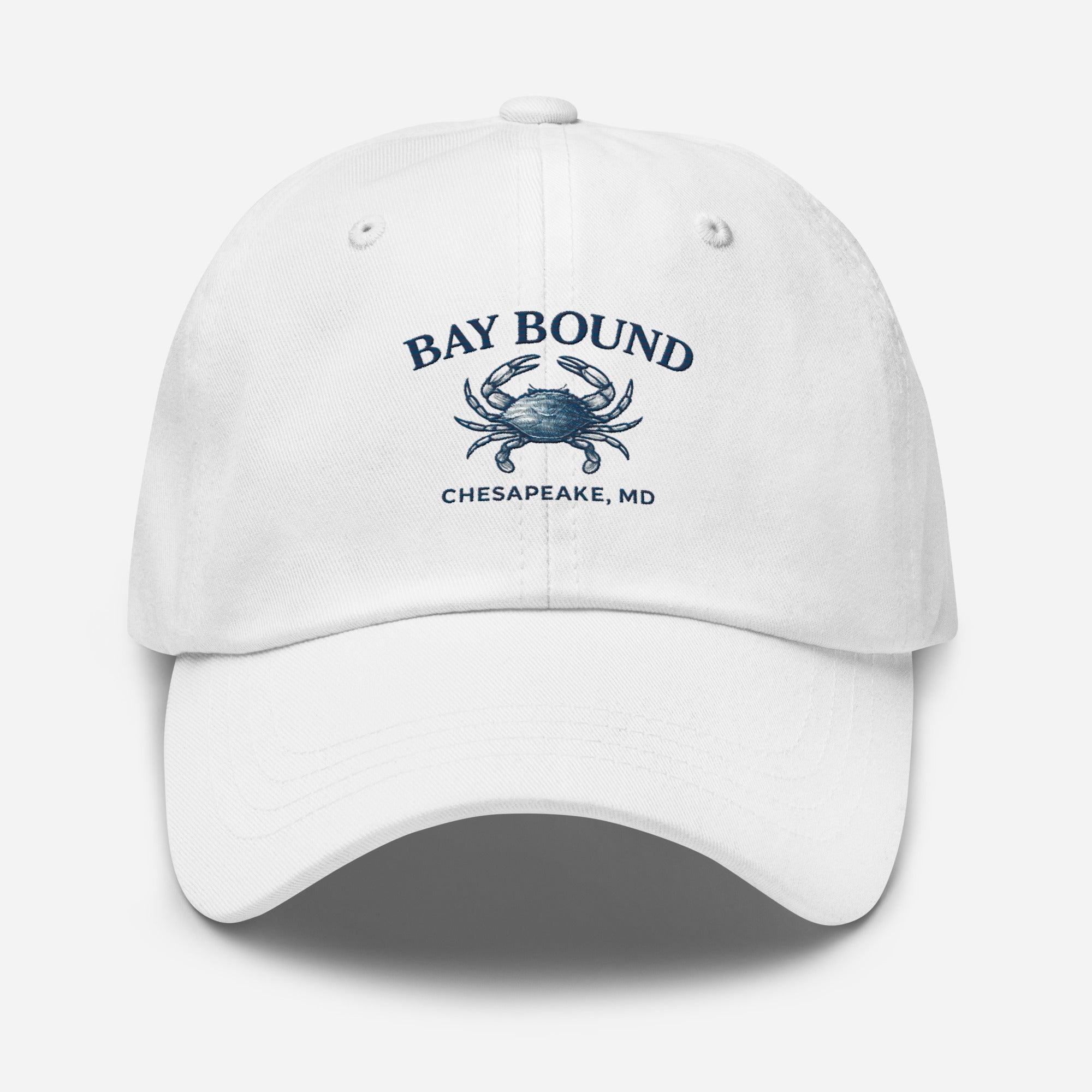Bay Bound Crab Hat Yupoong Dad Hat Chesapeake Fishing Cap Coastal Gift - Triniskies