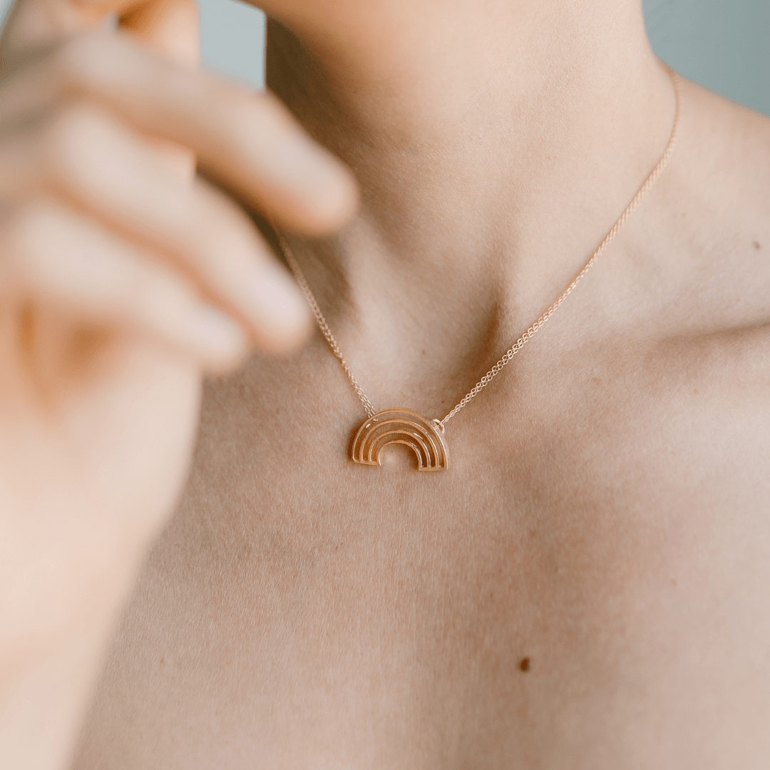 Beautiful Rainbow Acceptance Necklace - Pauline by Laura Elizabeth Pride Jewelry - Triniskies