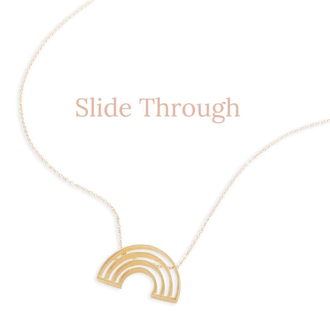 Beautiful Rainbow Acceptance Necklace - Pauline by Laura Elizabeth Pride Jewelry - Triniskies