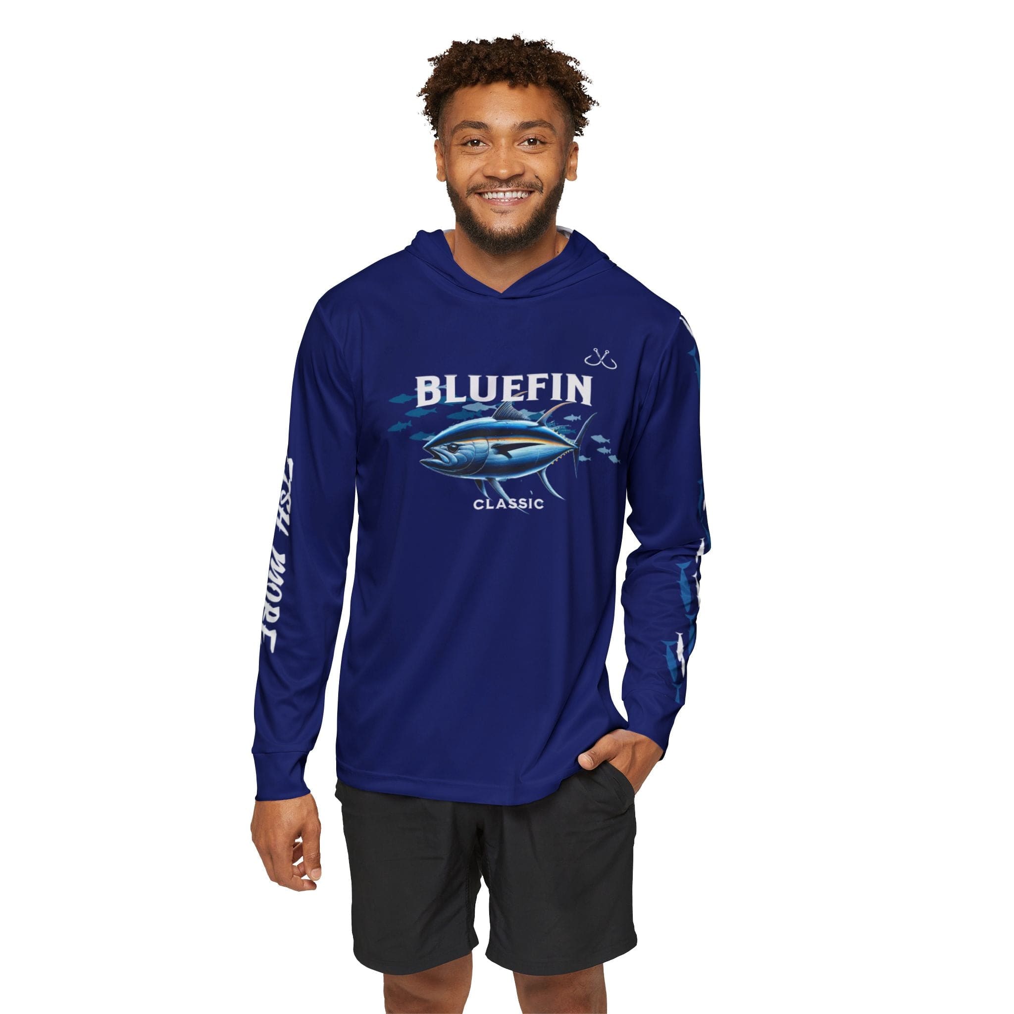 Bluefin Classic Performance Fishing Hoodie, 100% Polyester, Climate Control with UV Protection - Triniskies