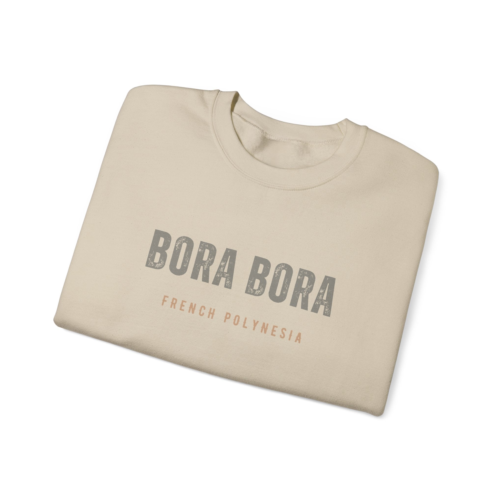 Bora Bora Unisex Heavy Blend Crewneck Sweatshirt Cozy and Durable Comfort Vacation Travel Destination Shirt Great Gift - Triniskies