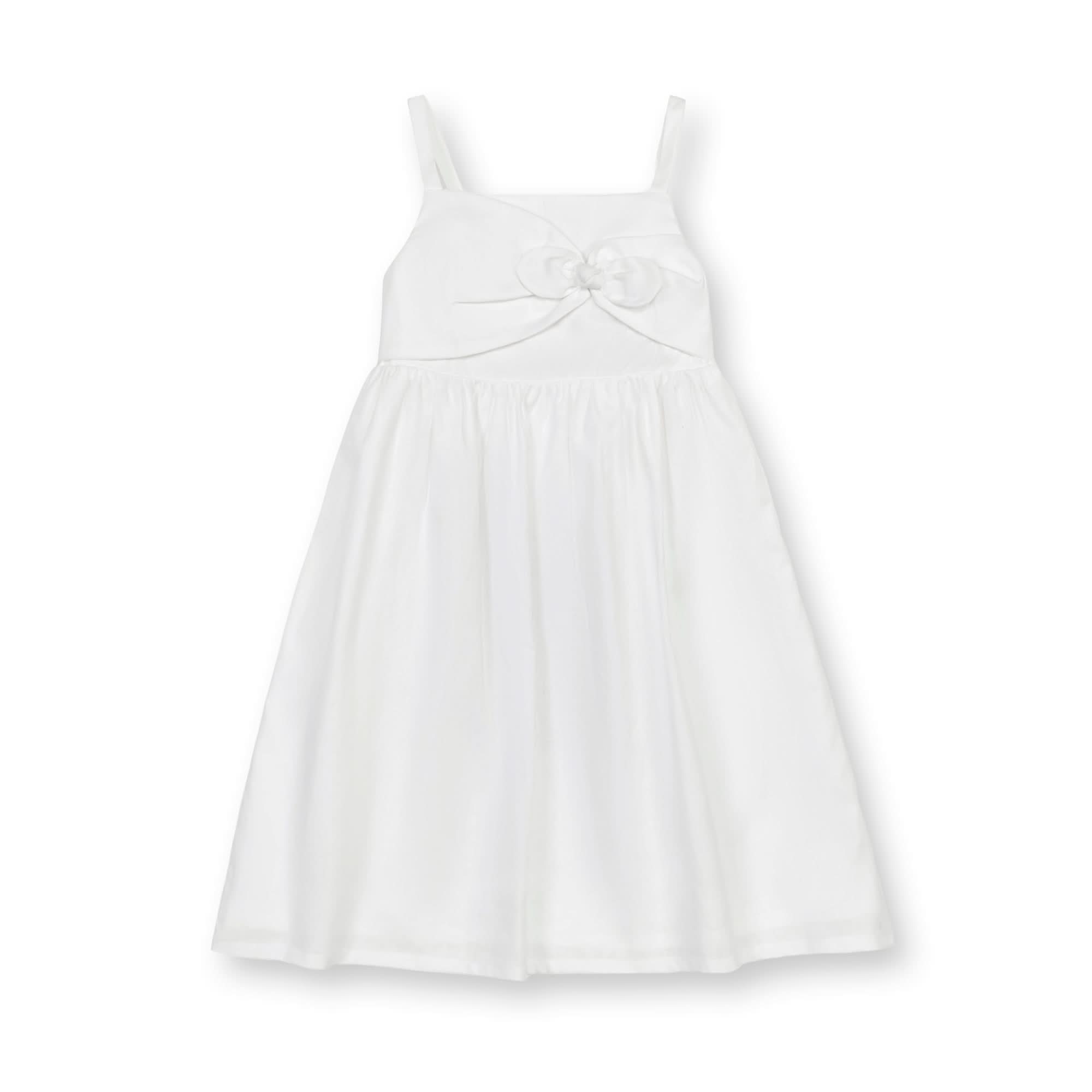 Bow Front Sundress – Girls Organic Cotton & Linen Summer Dress with Adjustable Straps - Triniskies