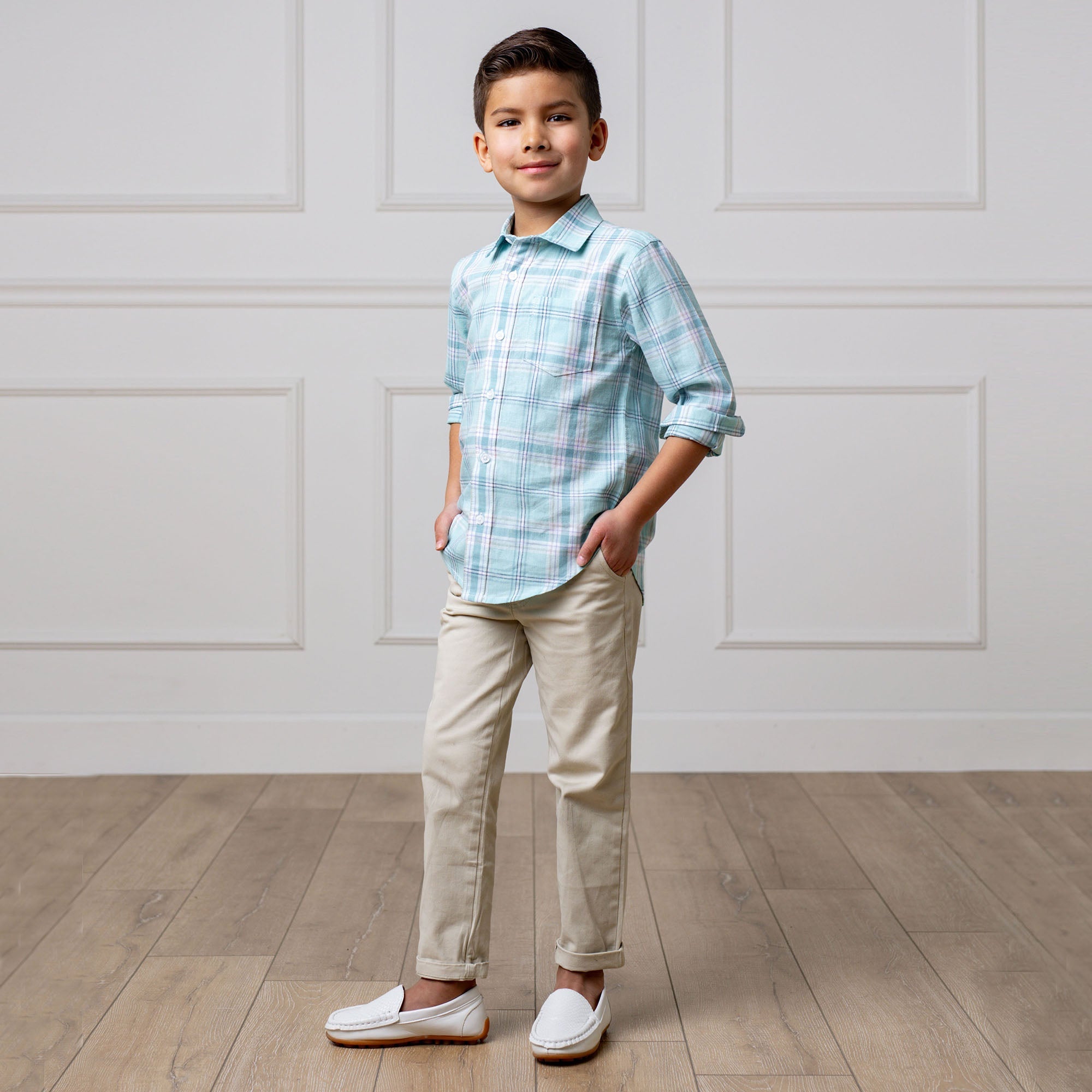 Boys Organic Skinny Chino Pants – Stretch Cotton Twill, Everyday & Dress - Triniskies
