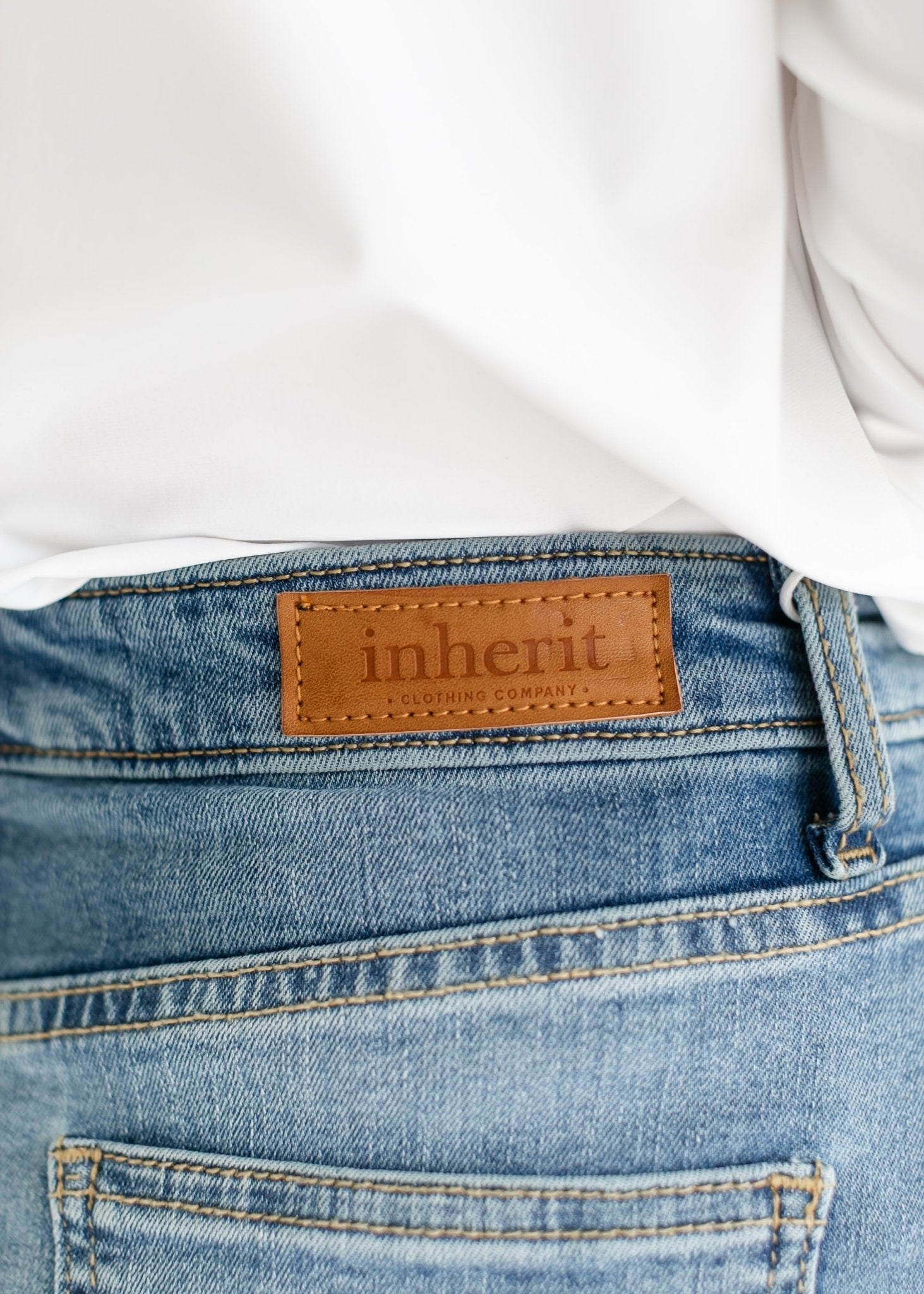 Bryn Light Wash Denim Midi Skirt | Sustainable Cotton Blend | Inherit Exclusive - Triniskies