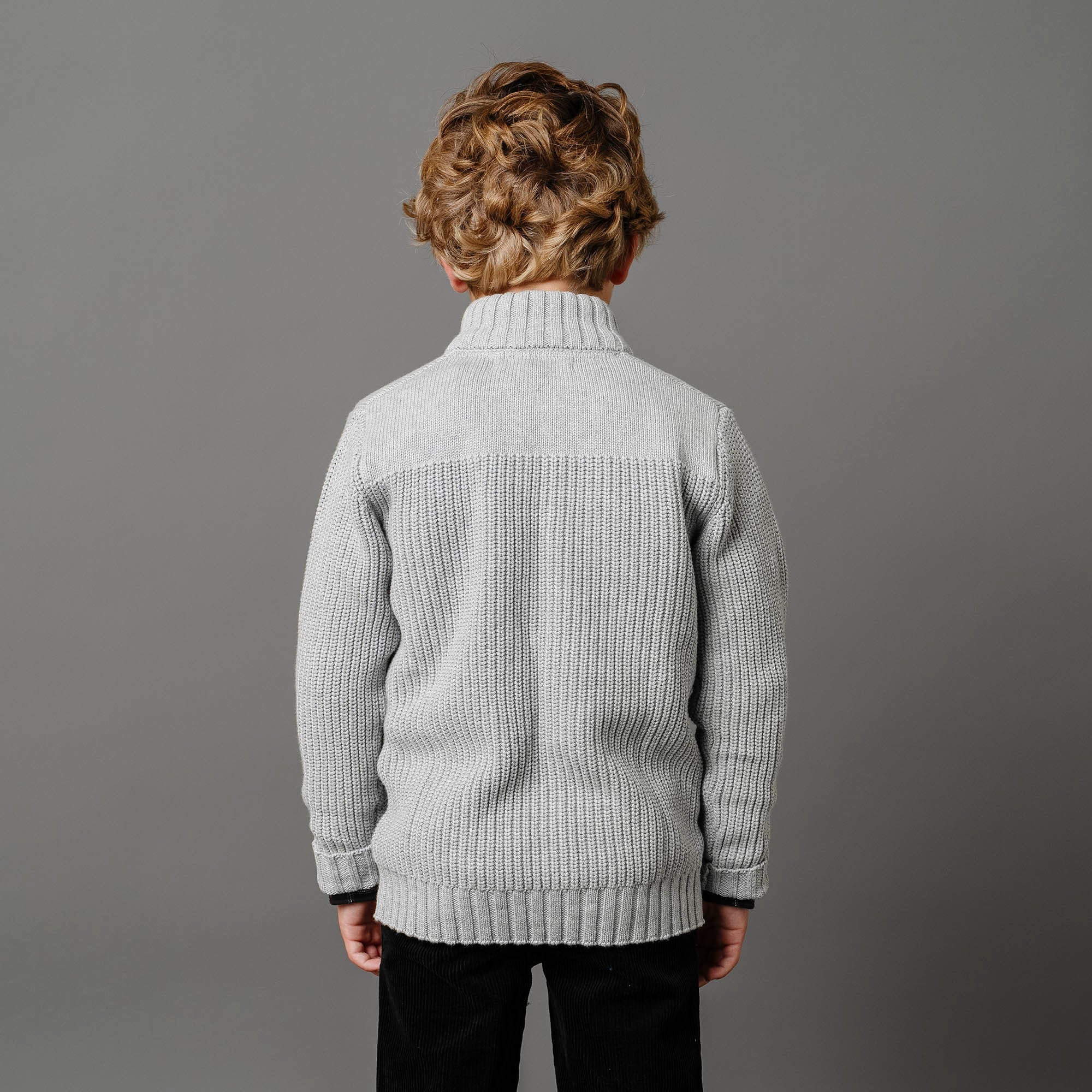 Cozy Mock Neck Cardigan for Baby - Organic Cotton with Front Pockets - Triniskies