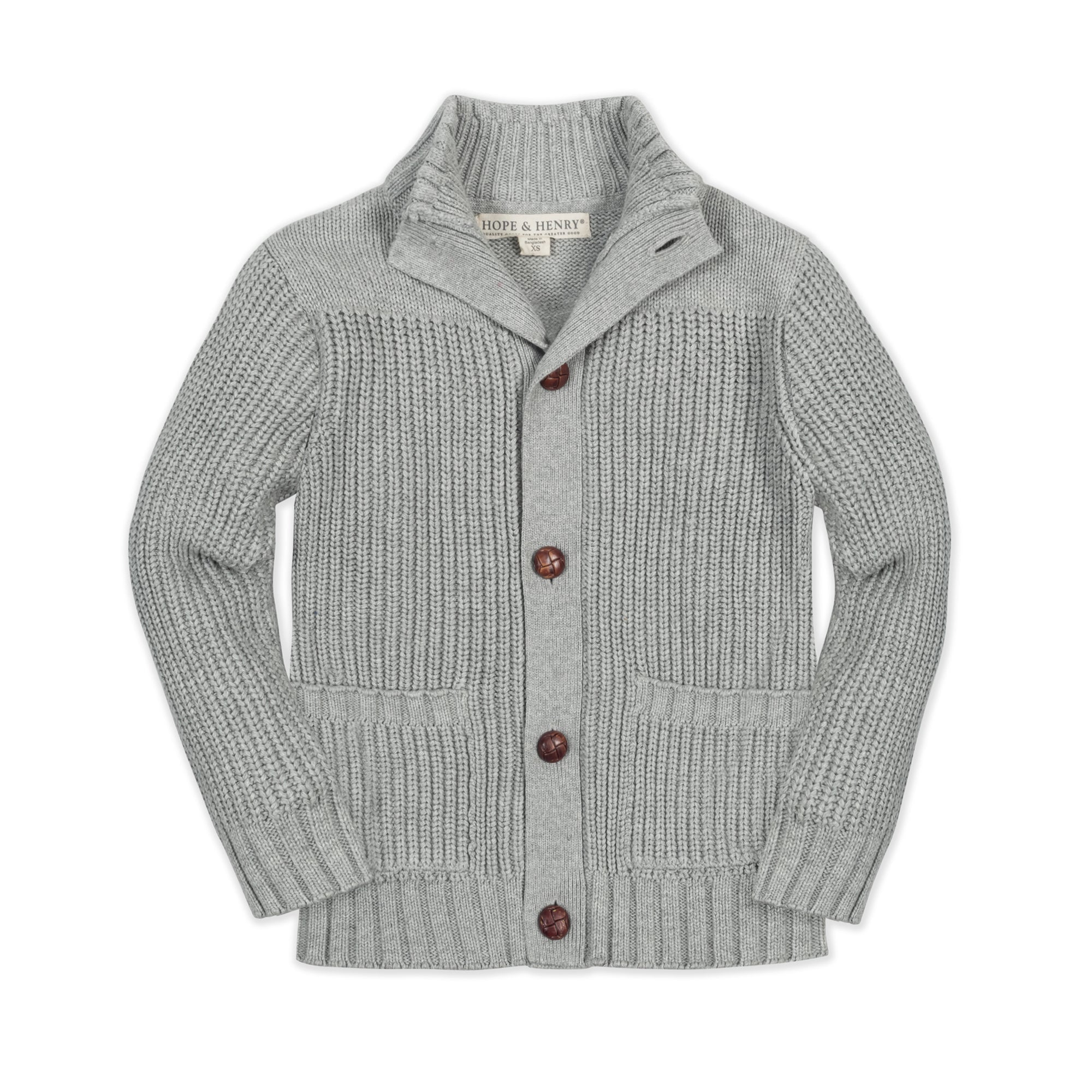 Cozy Mock Neck Cardigan for Baby - Organic Cotton with Front Pockets - Triniskies