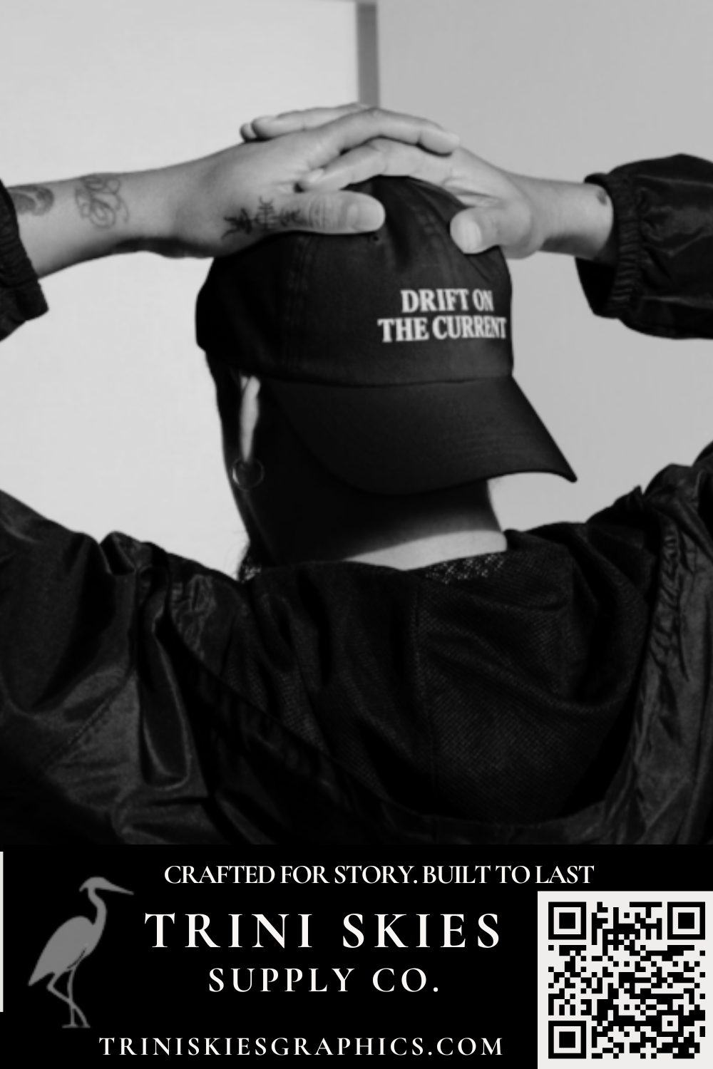 Drift on the Current Hat – Yupoong Unstructured Vintage Dad Cap | Trini Skies Supply Co. - Triniskies