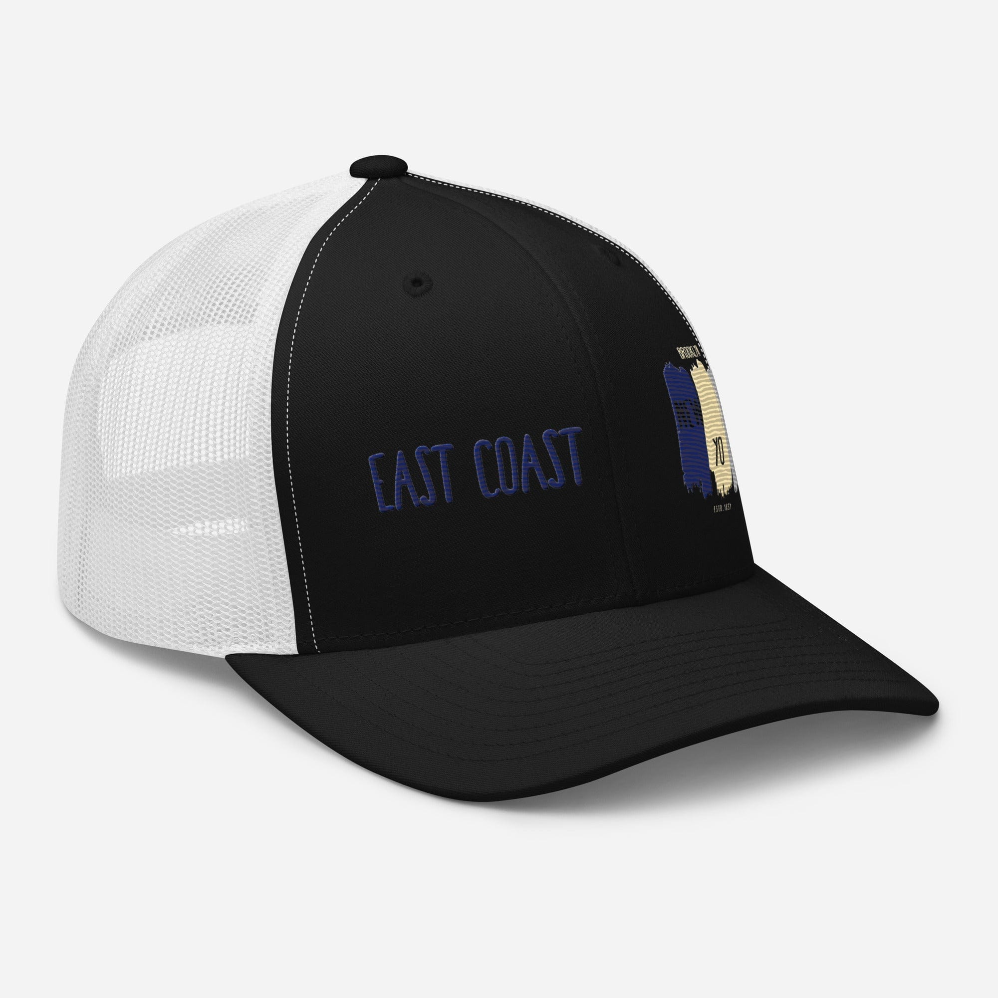 East Coast Brooklyn Embroidered Snapback Trucker Cap, Adjustable Mesh Back Hat - Triniskies