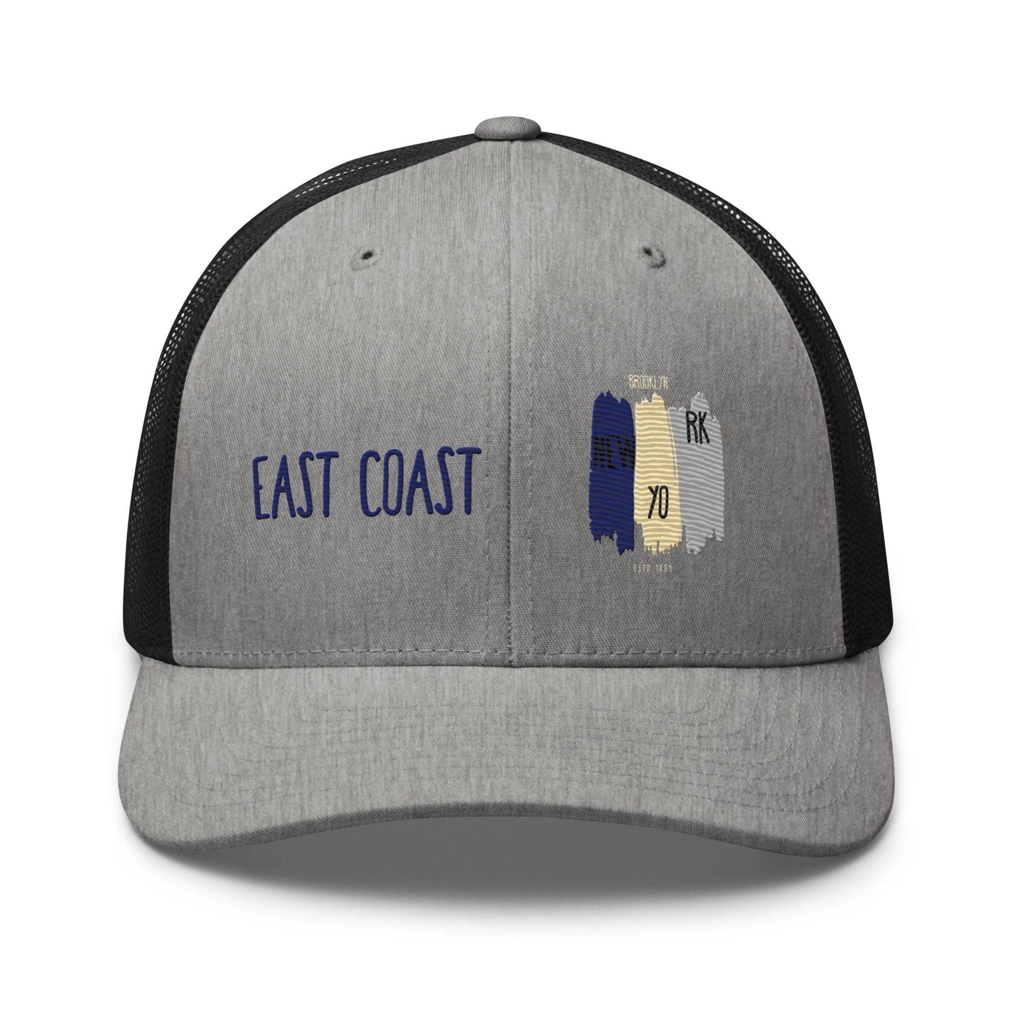 East Coast Brooklyn Embroidered Snapback Trucker Cap, Adjustable Mesh Back Hat - Triniskies