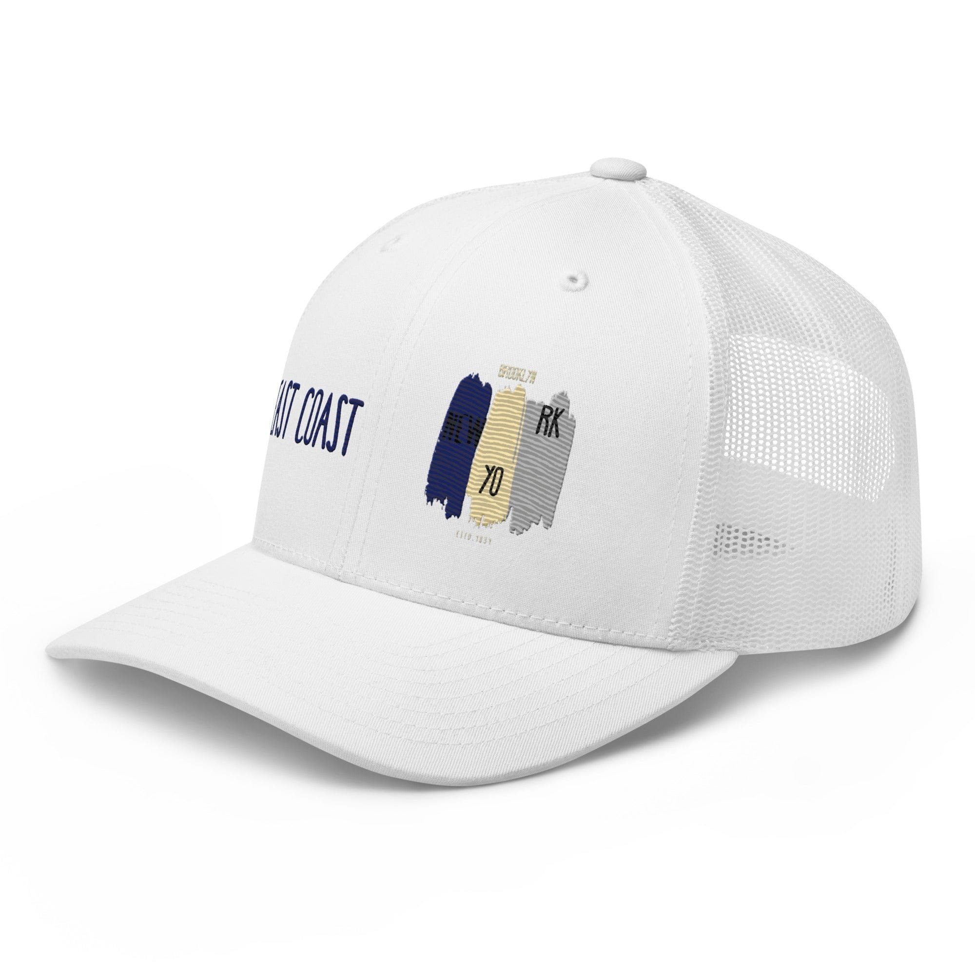 East Coast Brooklyn Embroidered Snapback Trucker Cap, Adjustable Mesh Back Hat - Triniskies