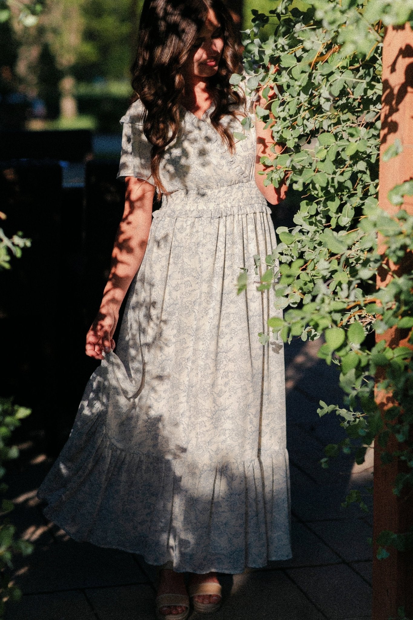 Eden Floral Maxi Dress – Blue Floral Nursing - Friendly Midi - Triniskies