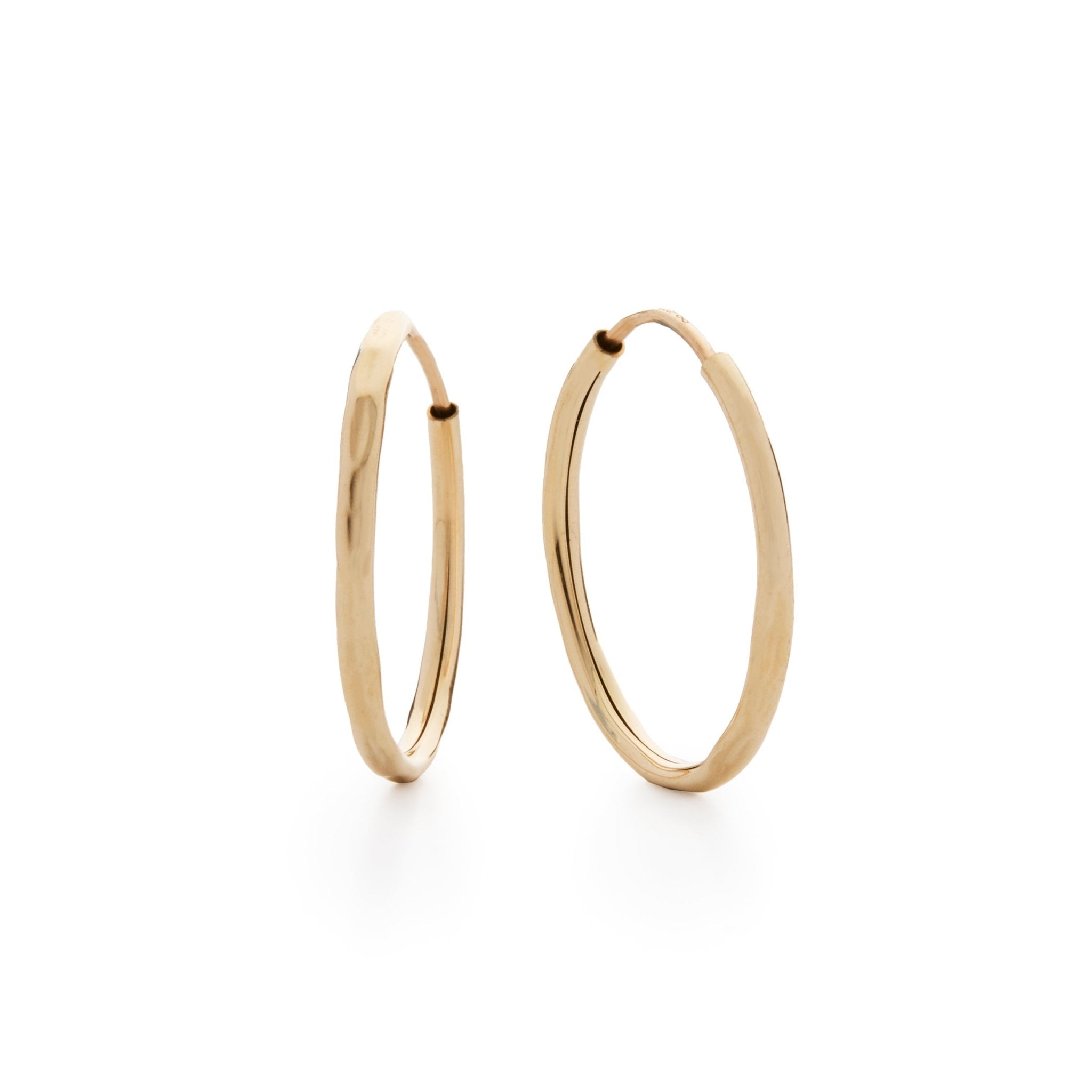 Elegant Nina Hammered Hoop Earrings - Sleeper Style by Laura Elizabeth - Triniskies