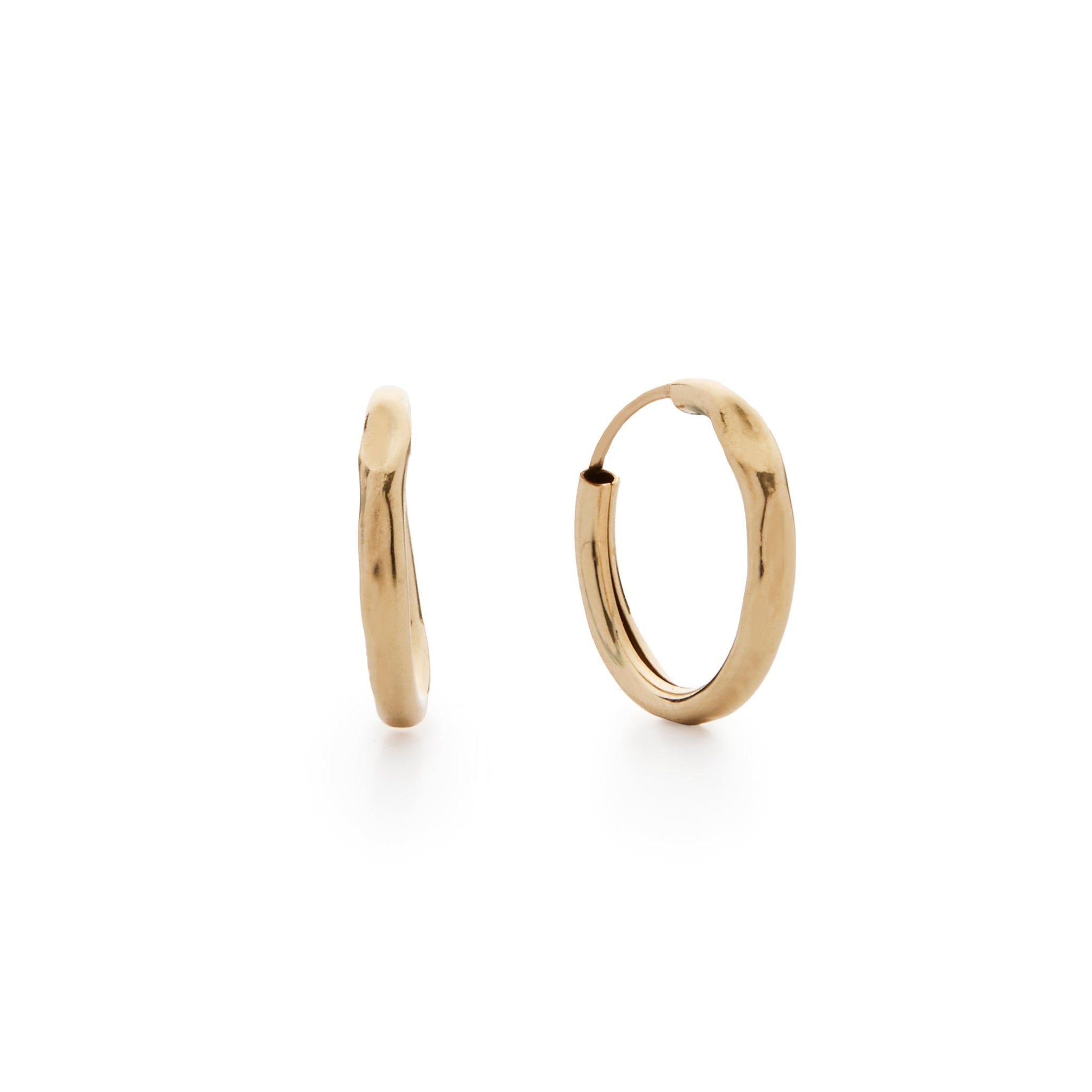 Elegant Nina Hammered Hoop Earrings - Sleeper Style by Laura Elizabeth - Triniskies