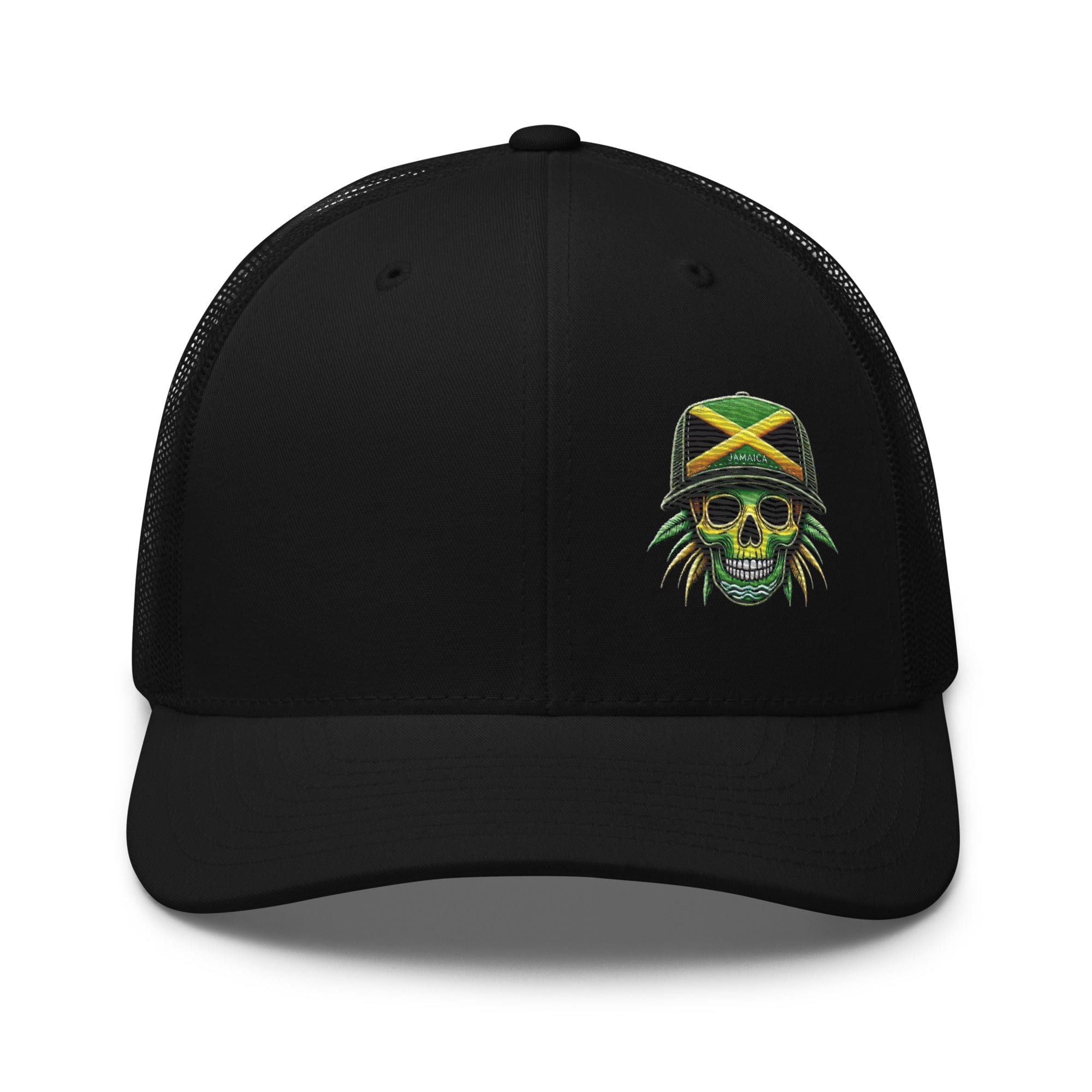Embroidered 'JAMAICA Skull' Trucker Hat – Comfortable Sun Protection cap - Triniskies