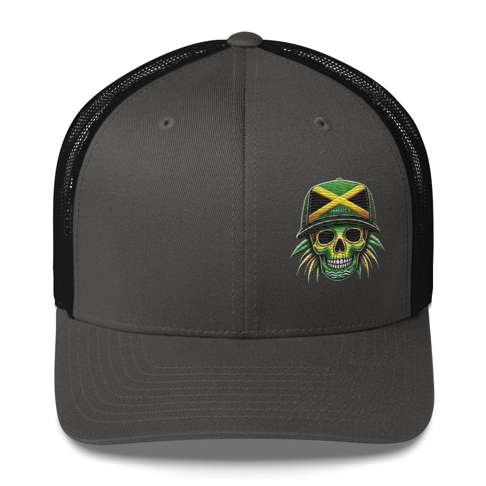 Embroidered 'JAMAICA Skull' Trucker Hat – Comfortable Sun Protection cap - Triniskies