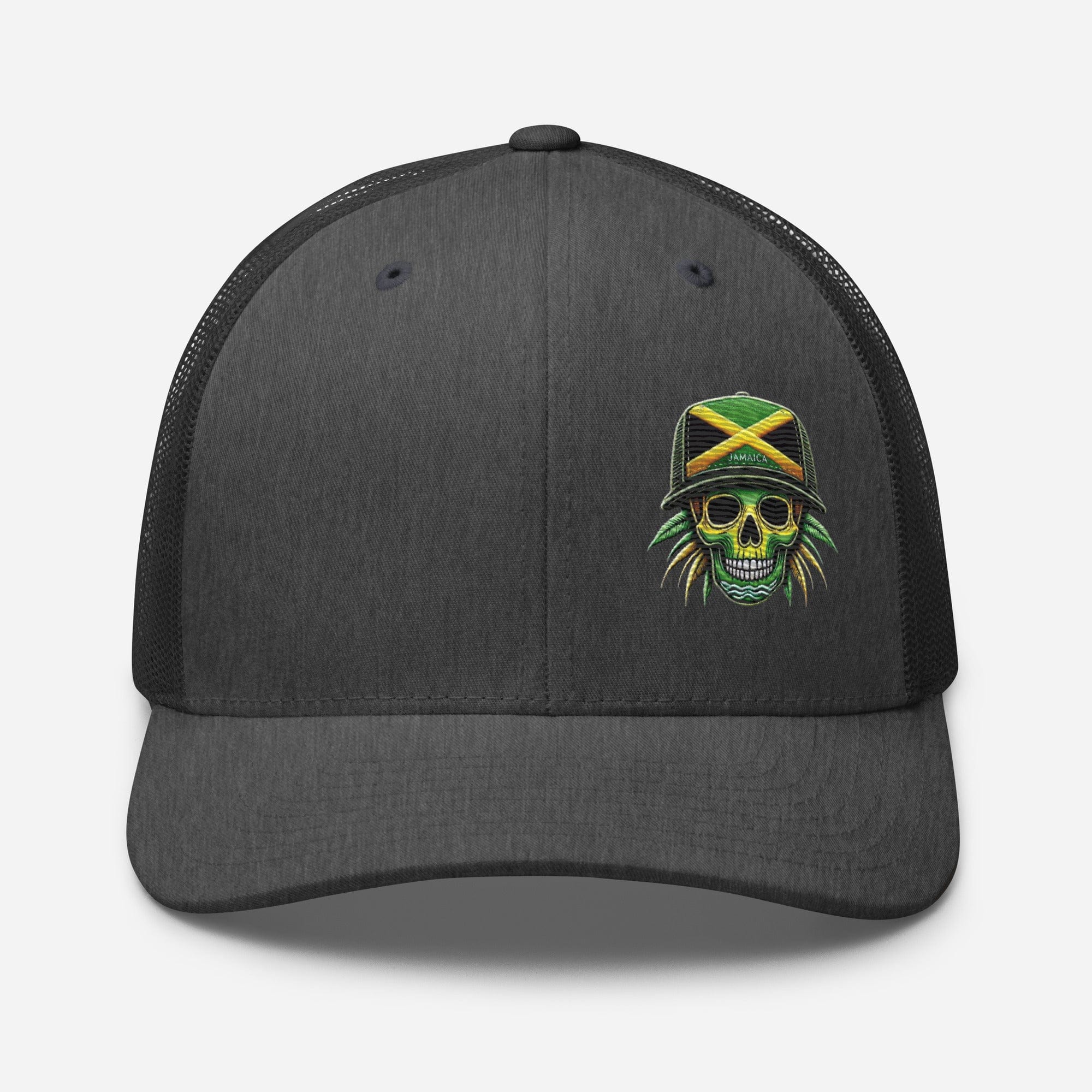 Embroidered 'JAMAICA Skull' Trucker Hat – Comfortable Sun Protection cap - Triniskies