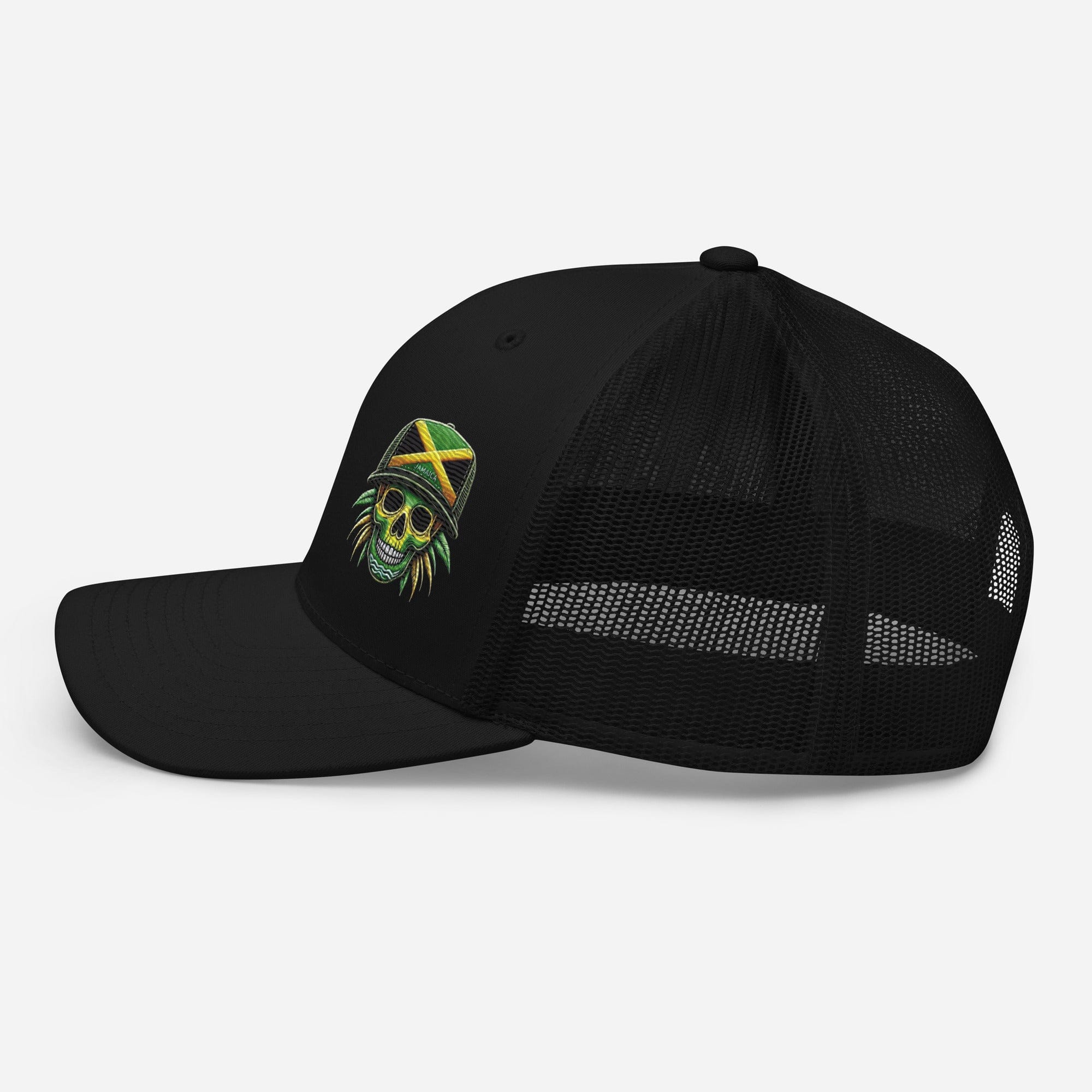 Embroidered 'JAMAICA Skull' Trucker Hat – Comfortable Sun Protection cap - Triniskies