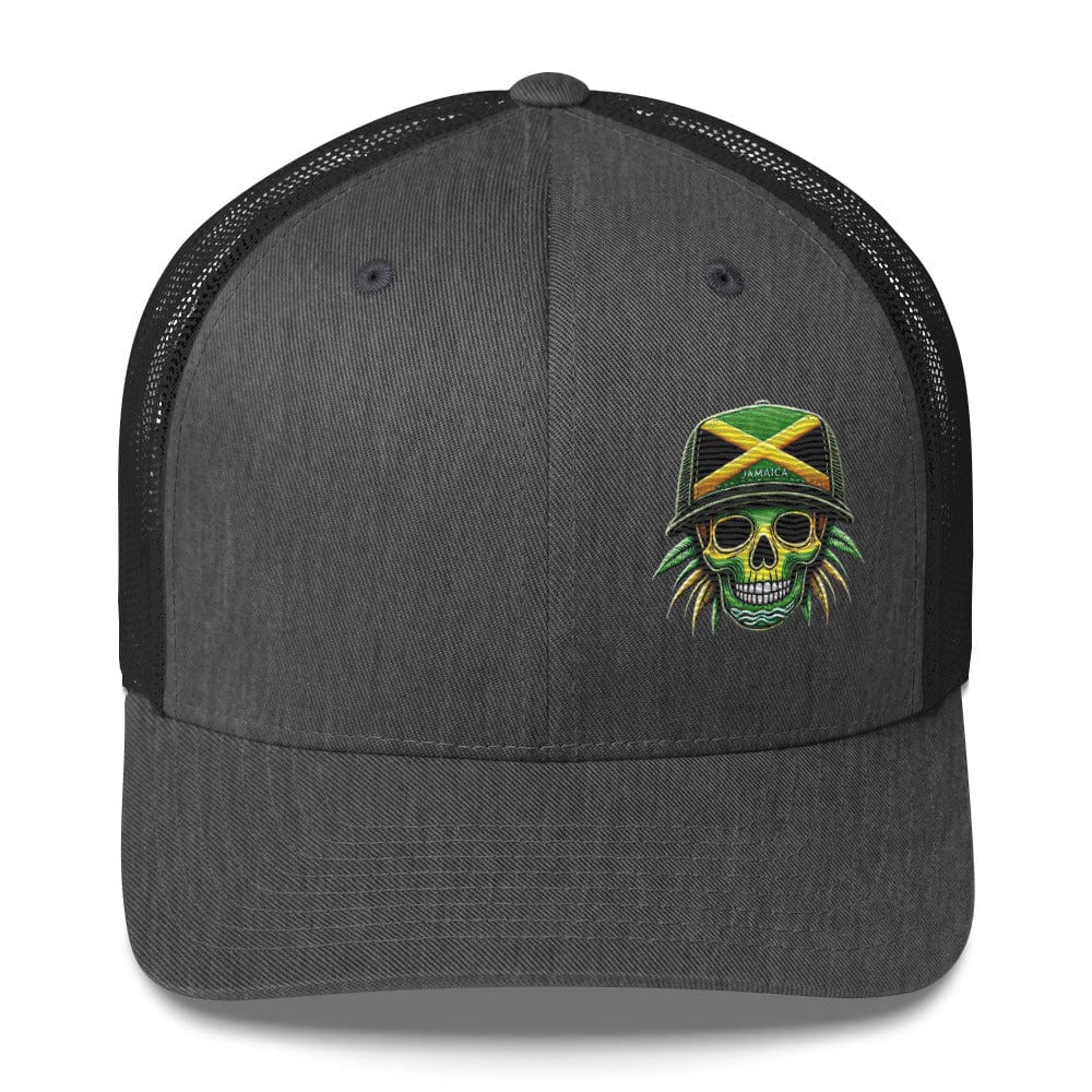 Embroidered 'JAMAICA Skull' Trucker Hat – Comfortable Sun Protection cap - Triniskies