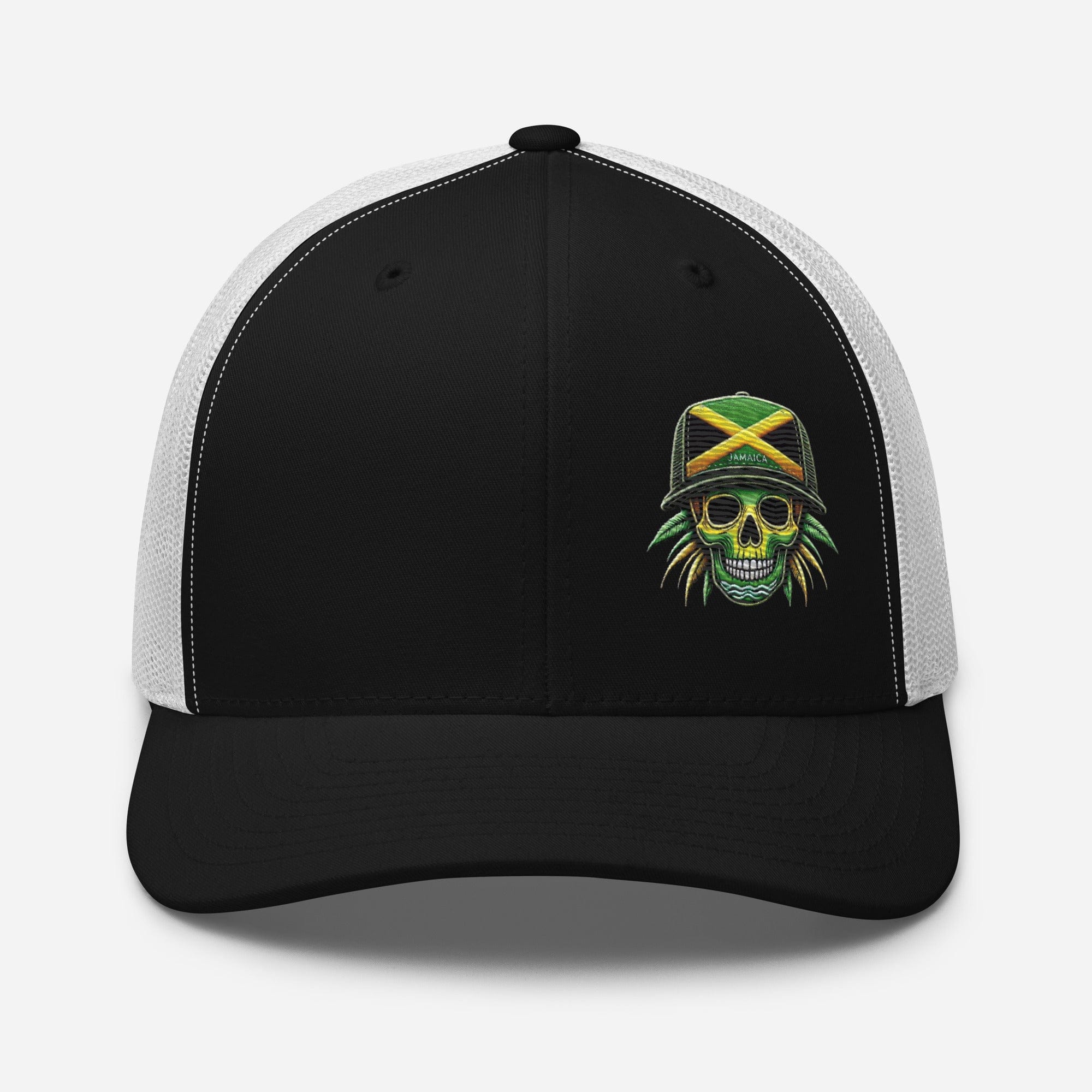 Embroidered 'JAMAICA Skull' Trucker Hat – Comfortable Sun Protection cap - Triniskies