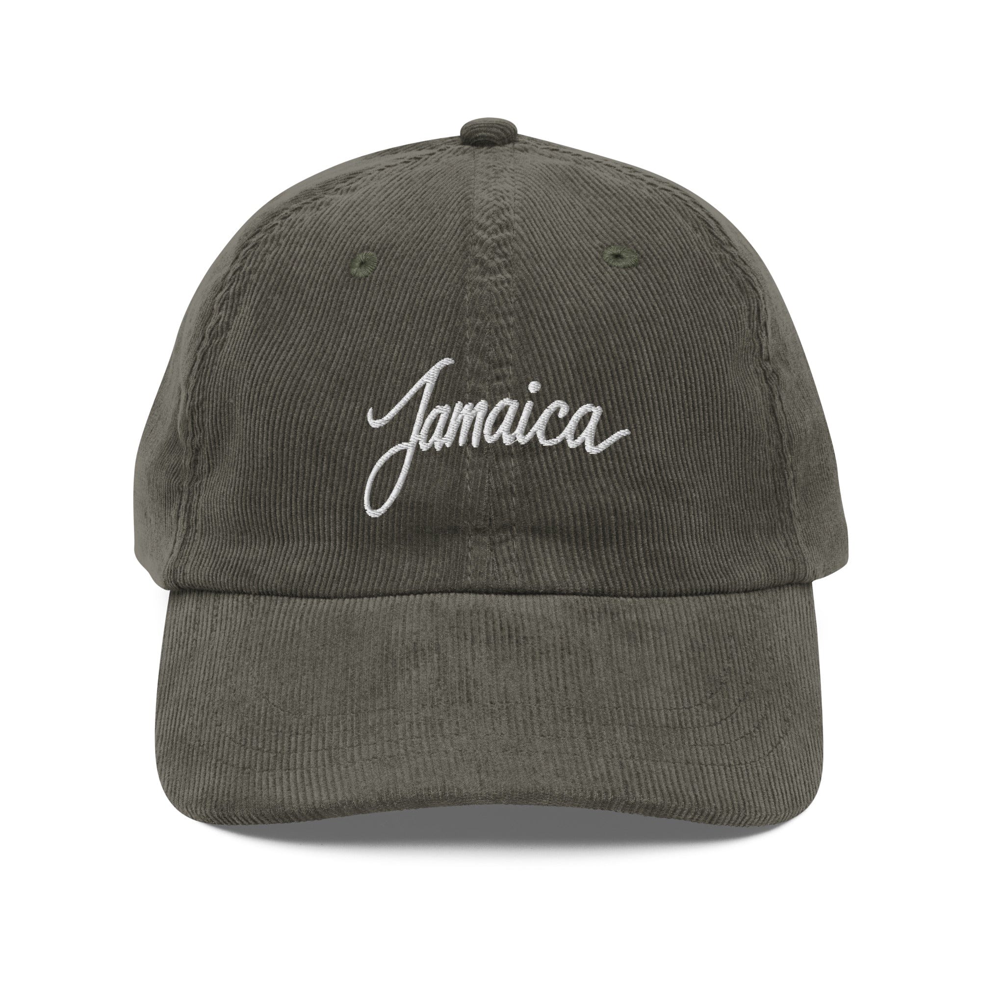 Embroidered 'Jamaica Vacation Destination' Vintage Corduroy Cap – Adjustable Fit - Triniskies