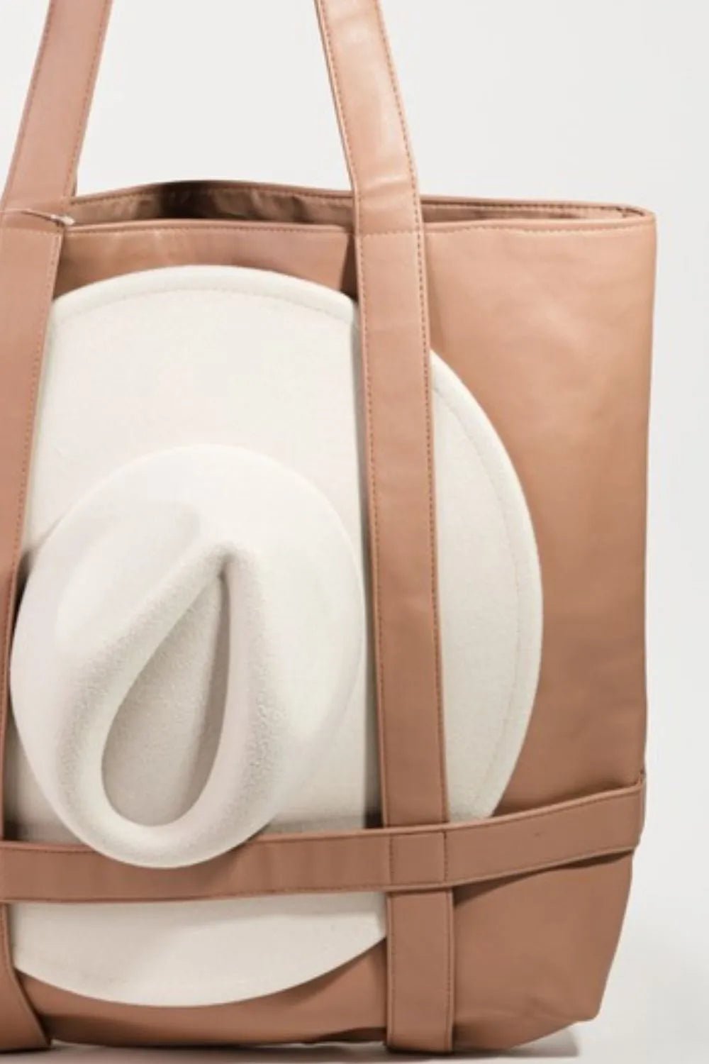 Fame Hat Carrier Tote – Luxury Brown Leather Travel Bag - Triniskies