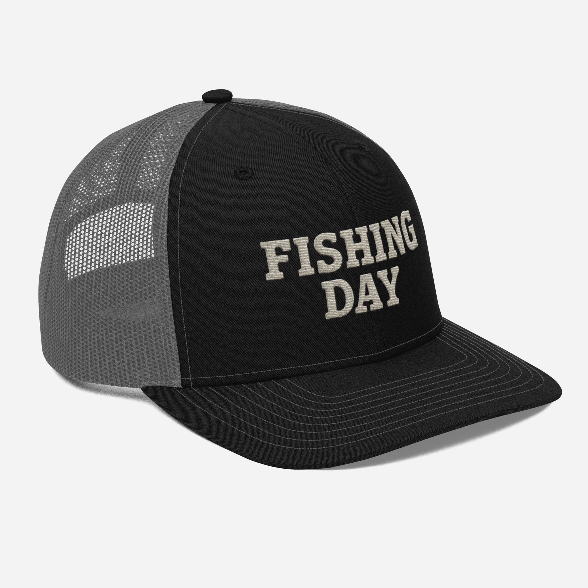 Fishing Day Richardson 112 Trucker Hat – Outdoor Heritage Cap – Rugged Mesh Back Hat – Timeless Americana Dockside Hat – Trini Skies Supply Co. - Triniskies