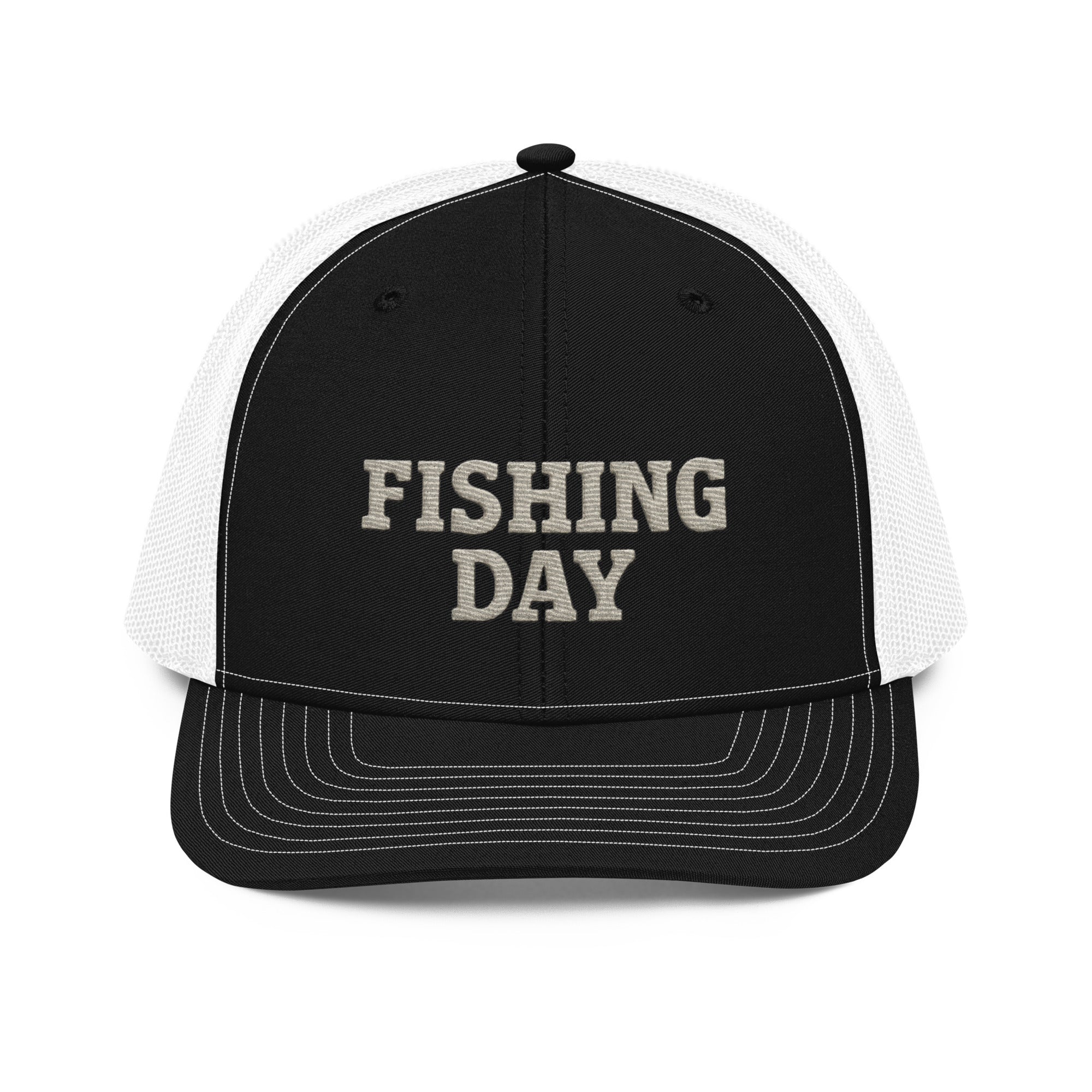 Fishing Day Richardson 112 Trucker Hat – Outdoor Heritage Cap – Rugged Mesh Back Hat – Timeless Americana Dockside Hat – Trini Skies Supply Co. - Triniskies