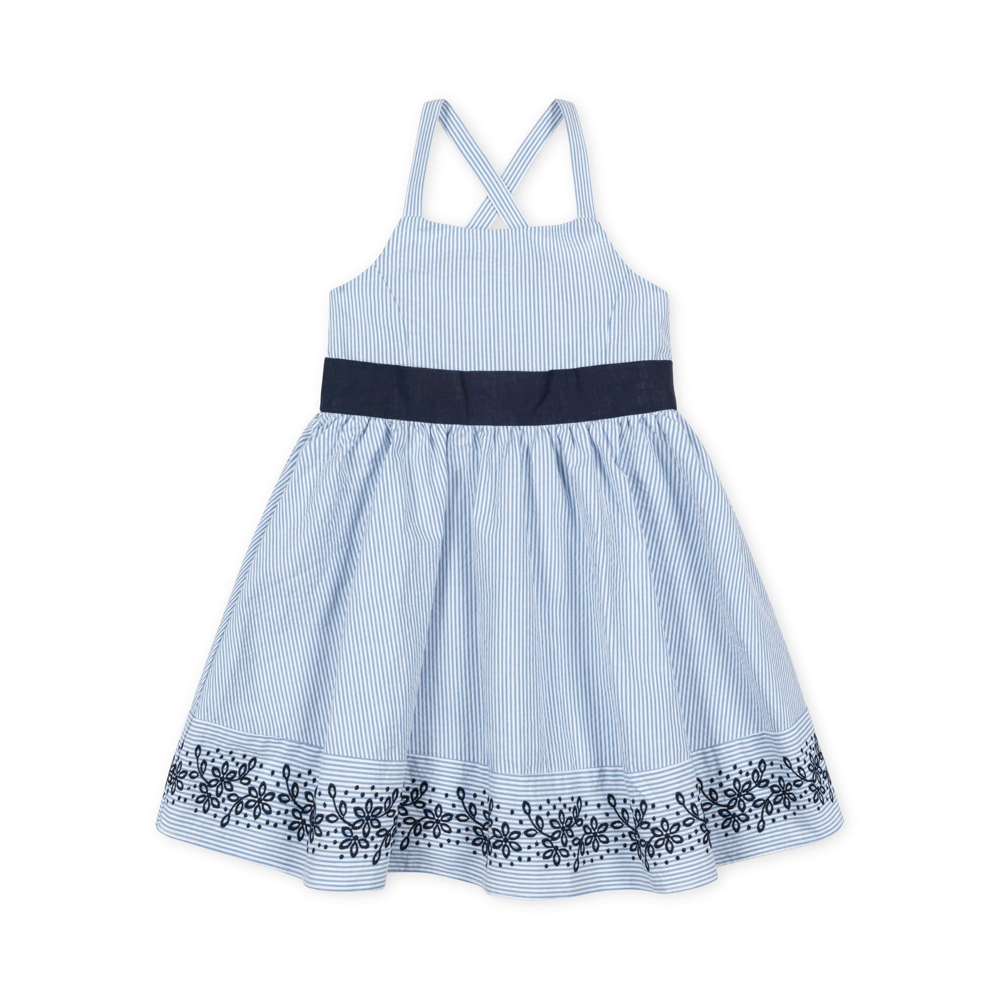 Girls Organic Embroidered Sundress – Special Occasion Dress | Trini Skies - Triniskies