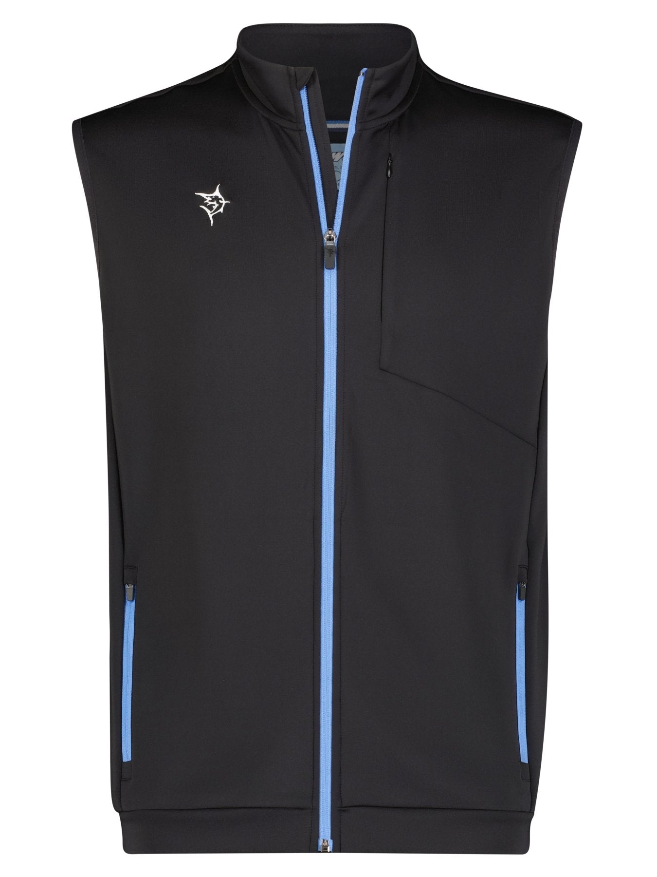 Harborside Full Zip Jacket Black - Performance Golf Outerwear Men's Golf Vest - Triniskies