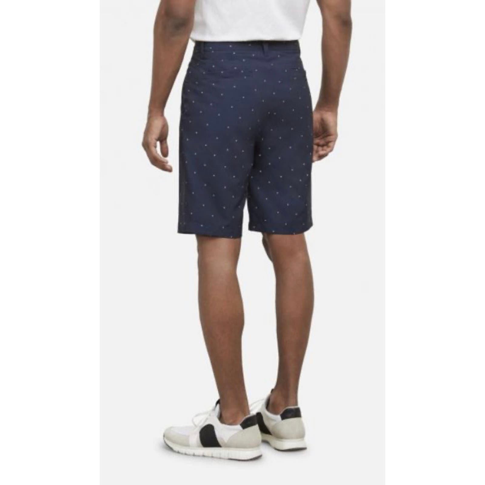 Kenneth Cole Men's Star Print Tech Cargo Shorts - Navy, Size 38 * MS33 - Triniskies