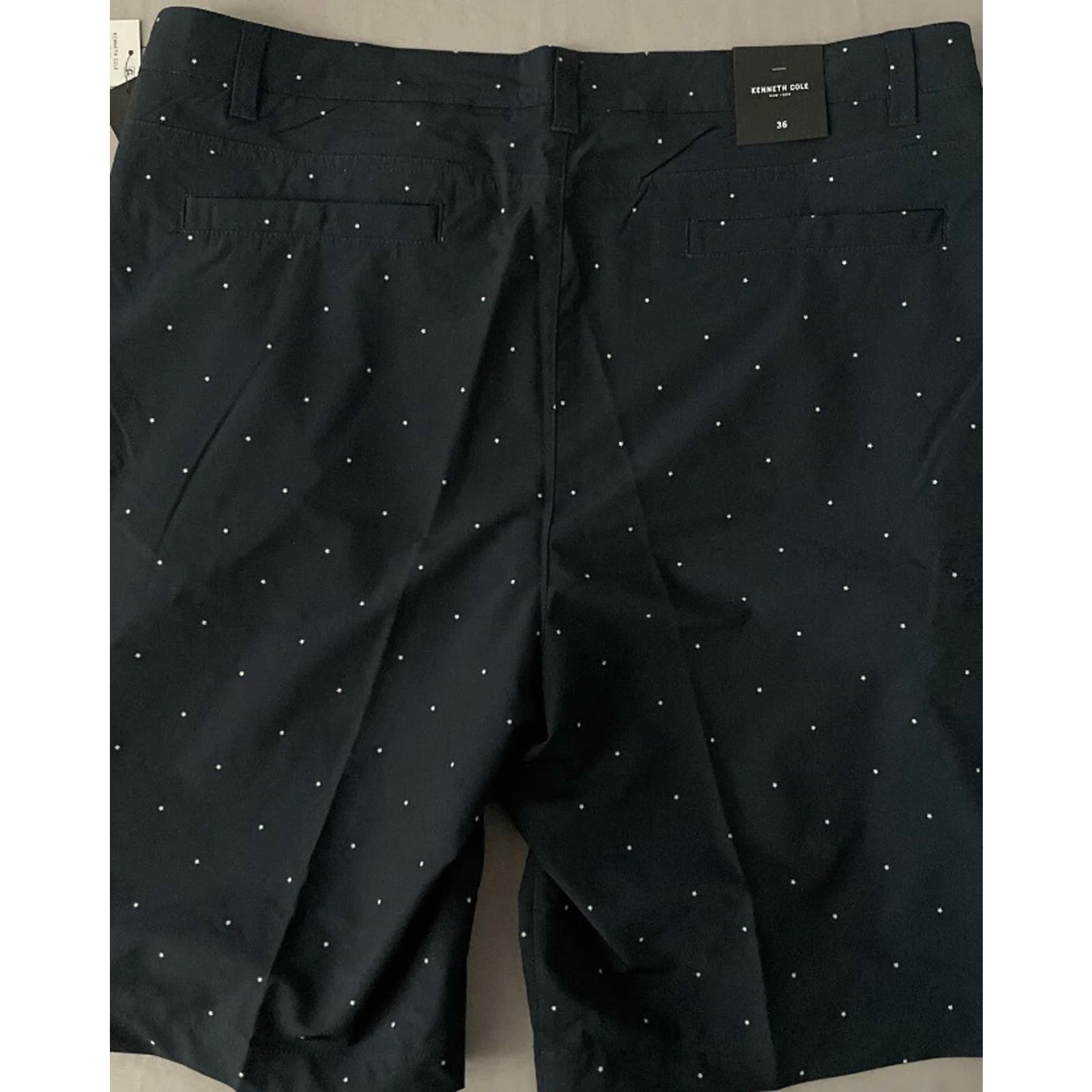 Kenneth Cole Men's Star Print Tech Cargo Shorts - Navy, Size 38 * MS33 - Triniskies