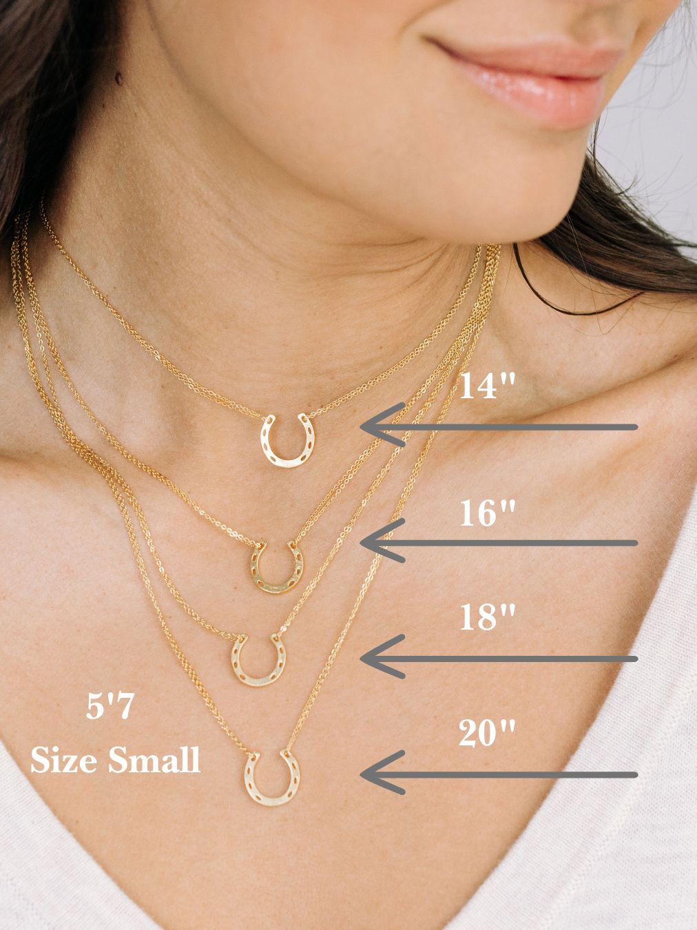 Lucky Horseshoe Mini Necklace - Lady Luck Charm Jewelry for Good Fortune - Triniskies