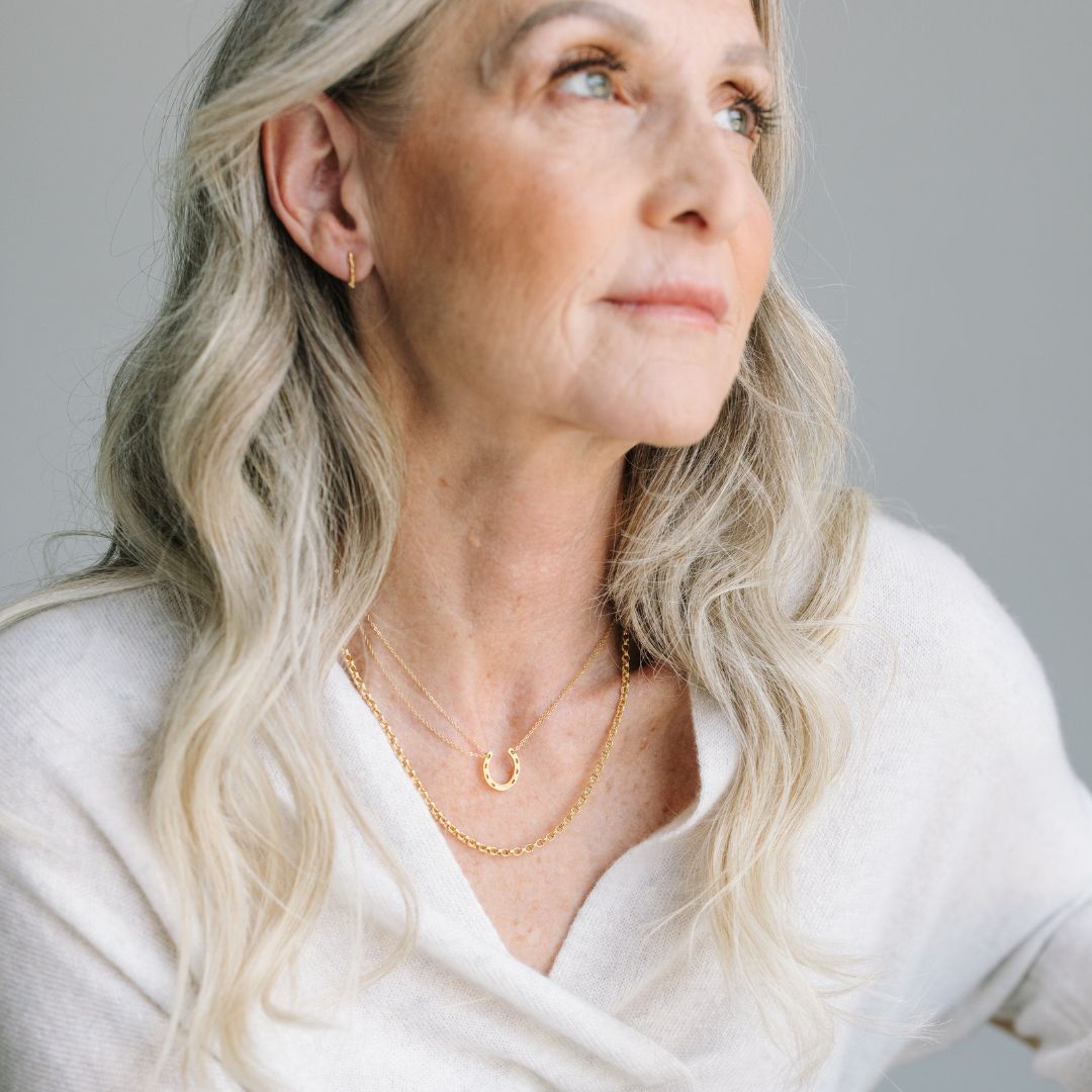 Lucky Horseshoe Mini Necklace - Lady Luck Charm Jewelry for Good Fortune - Triniskies