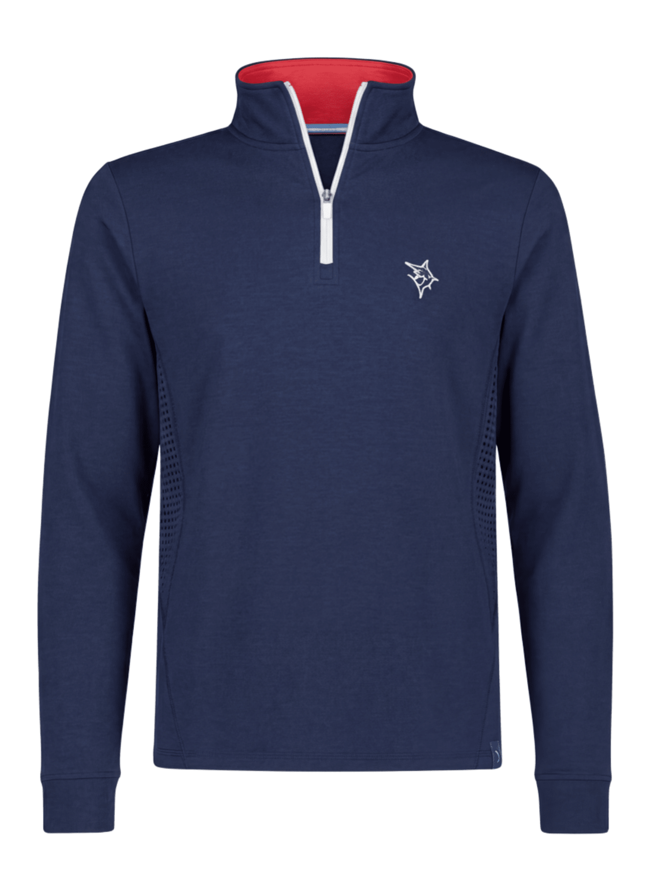 Men’s Performance Quarter Zip Pullover – Moisture Wicking SPF 50, Slate Blue - Triniskies