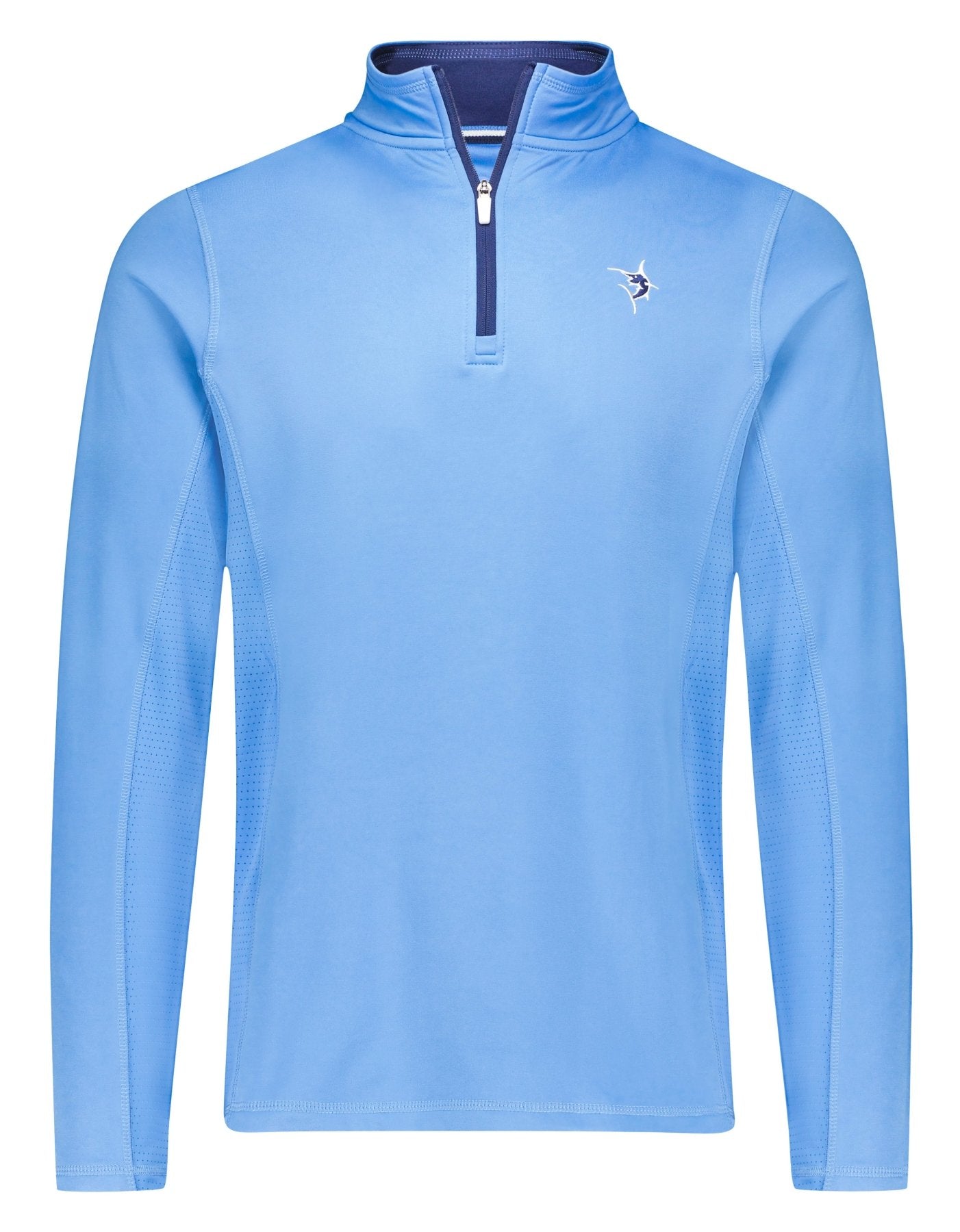 Montauk Quarter Zip Light Blue - Performance Golf Pullover - Triniskies