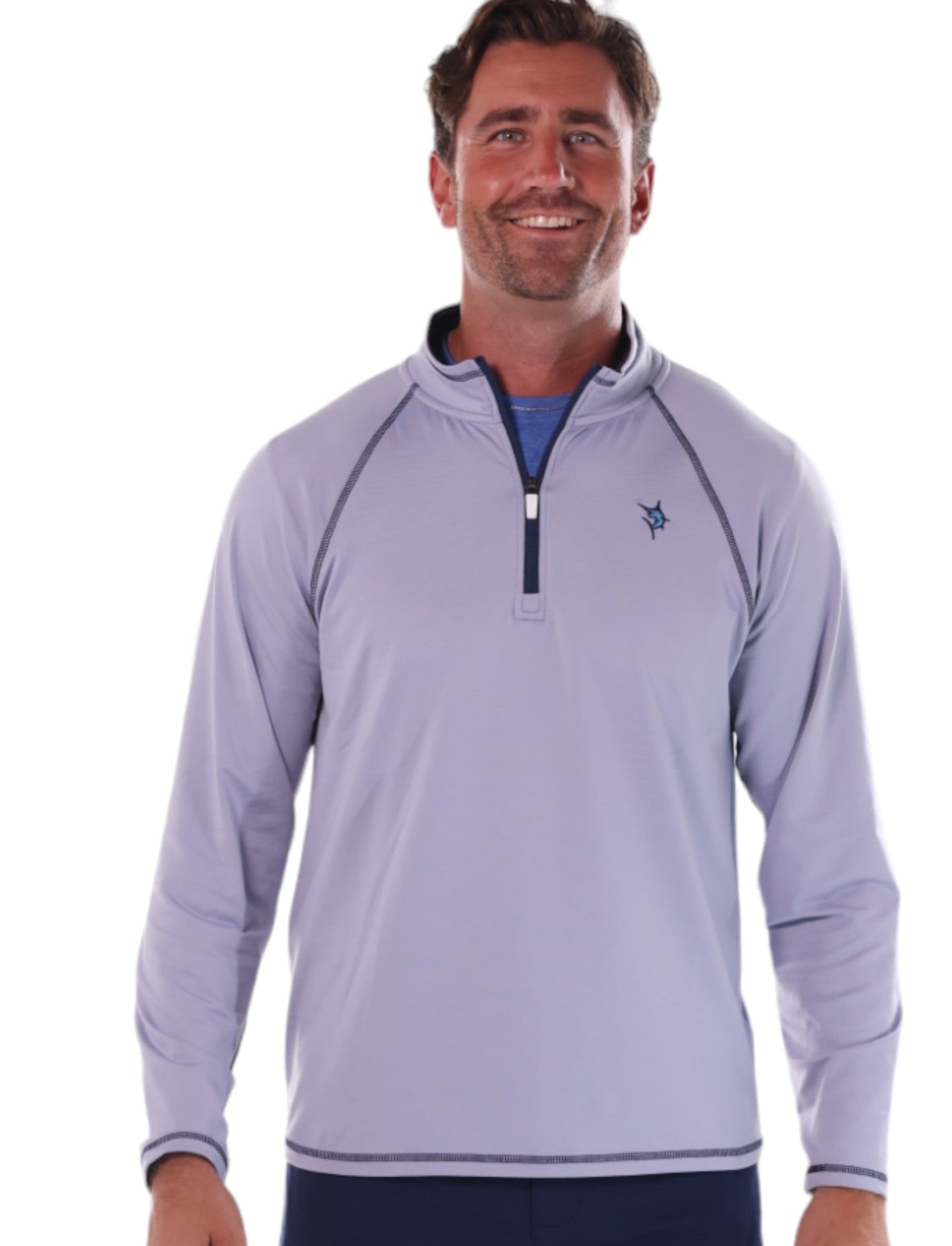New Harbor Quarter Zip Pullover Grey - Performance Golf Wear - Triniskies