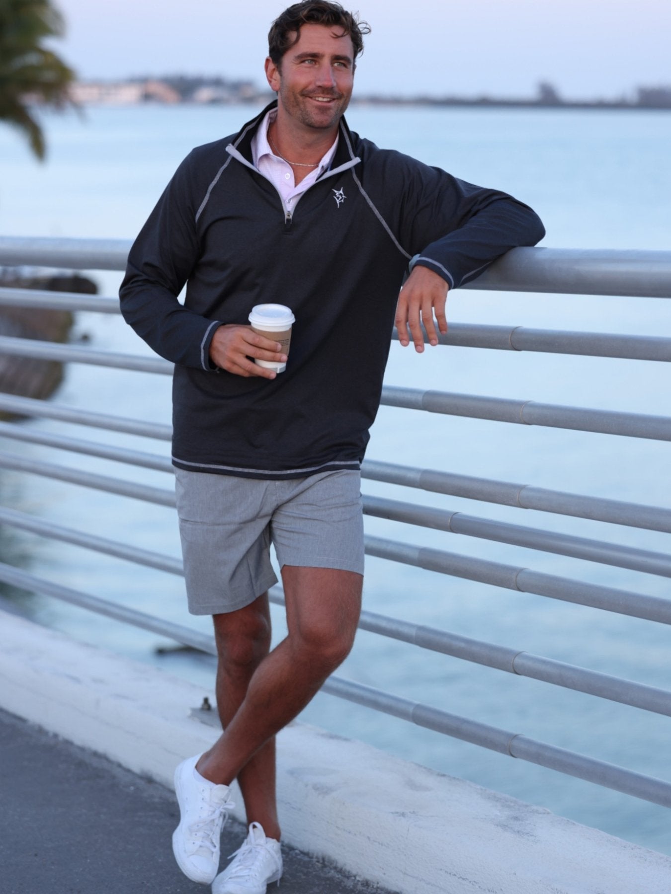 New Harbor Quarter Zip Pullover Navy - Performance Golf Wear - Triniskies