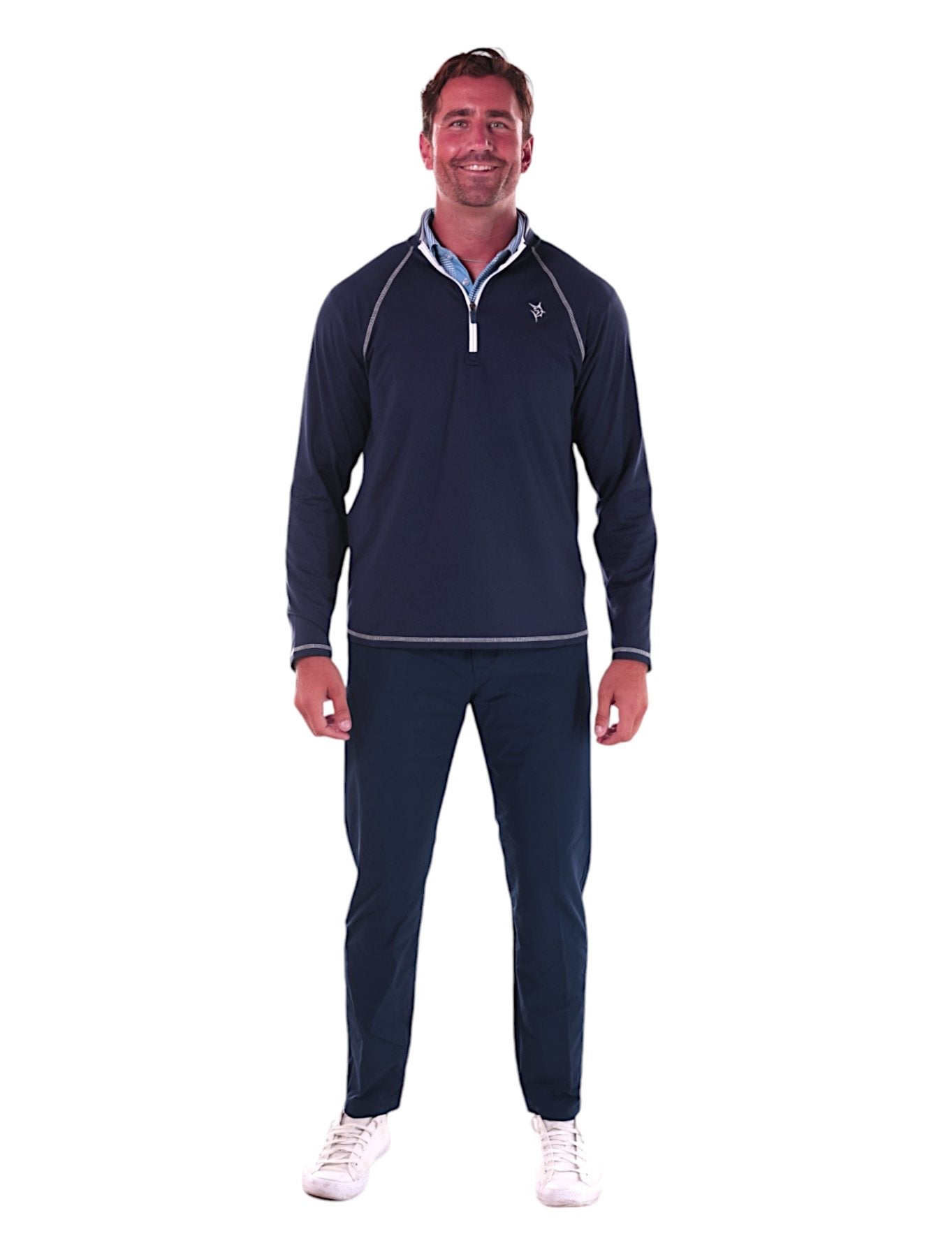 New Harbor Quarter Zip Pullover Navy - Performance Golf Wear - Triniskies