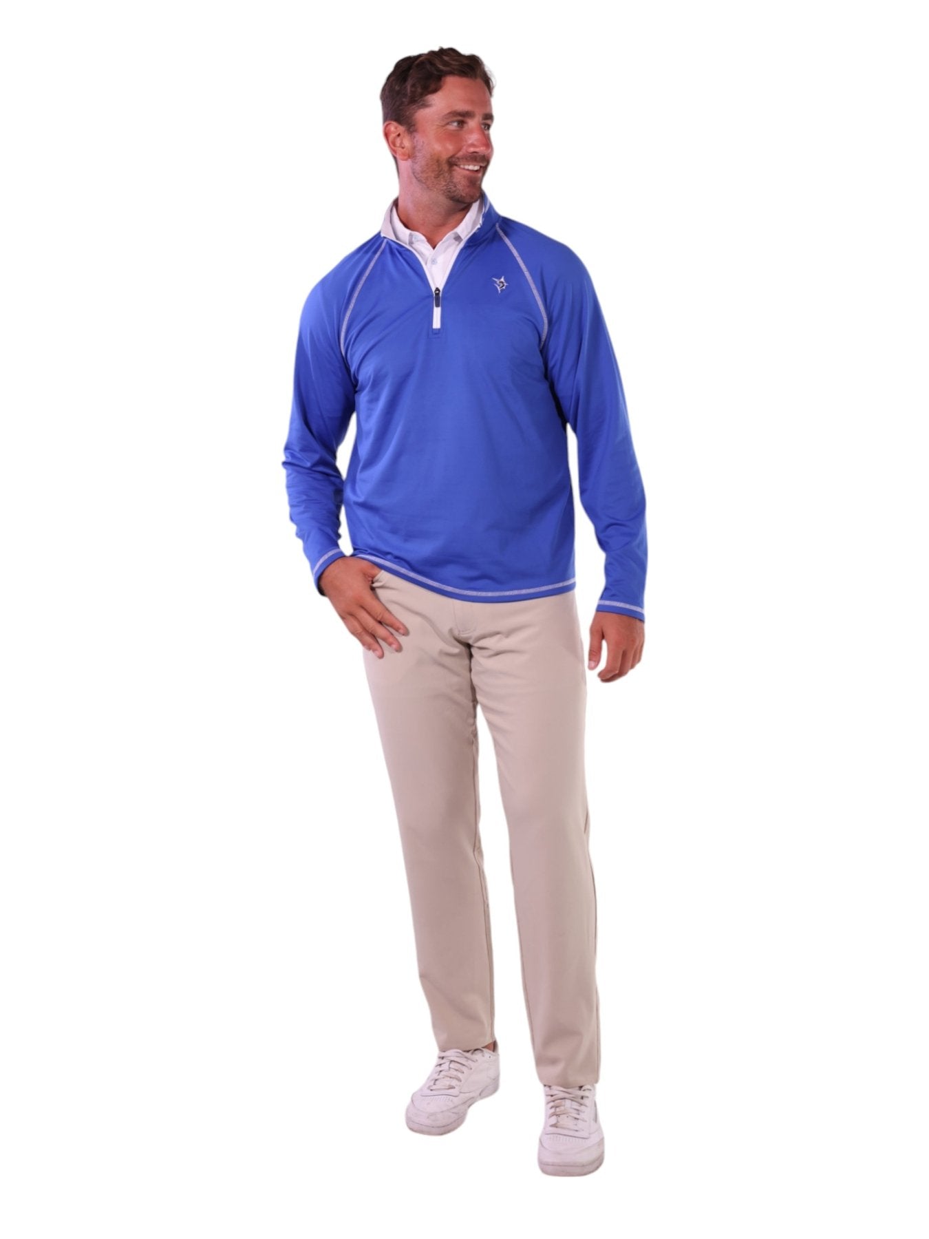 New Harbor Quarter Zip Royal Blue - Performance Golf Pullover Golf Gift - Triniskies
