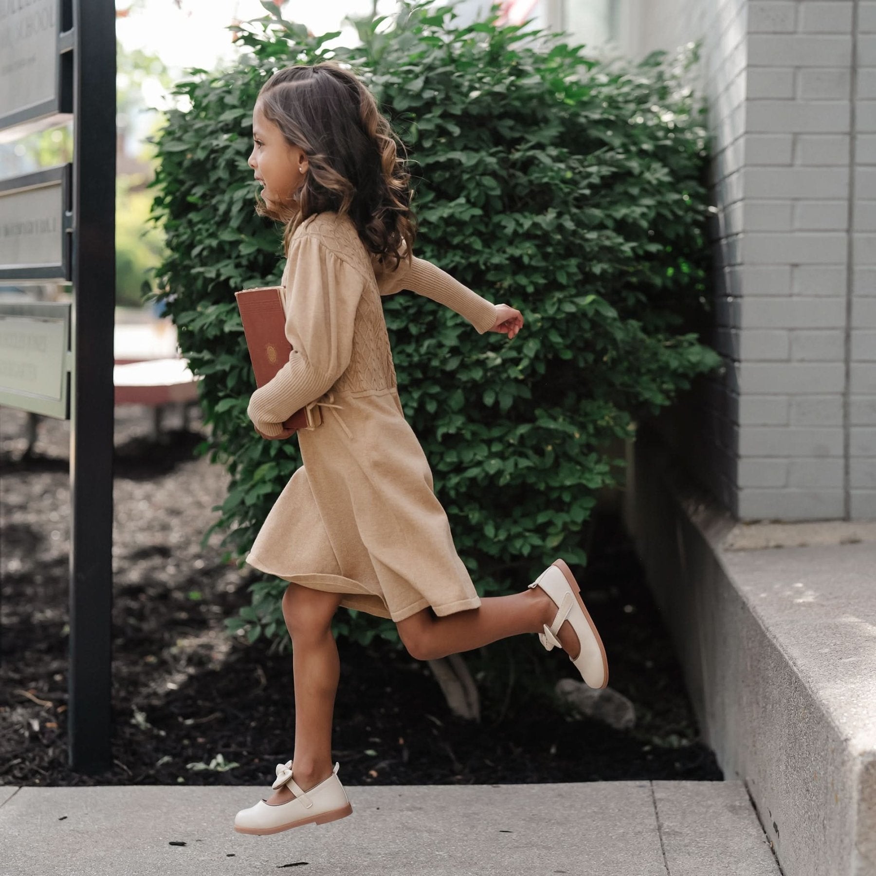 Organic Cable Knit Sweater Dress for Baby Girls - GOTS Certified Cotton - Triniskies